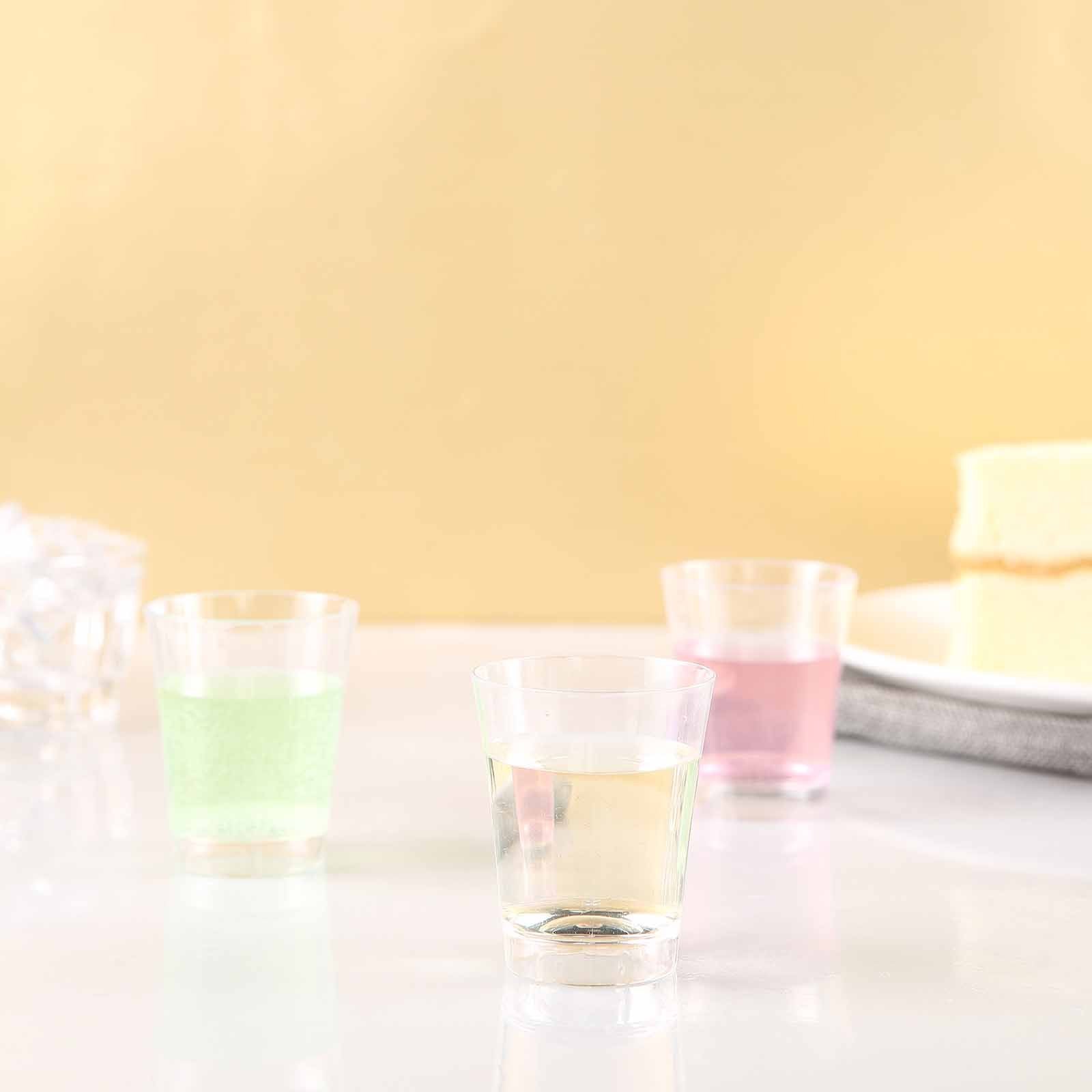 50-Pack Plastic Shot Glasses Clear - Reliable Disposable Drinkware for Shooters 2oz