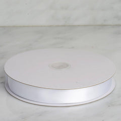 100 Yards 7 8" White Single Face Decorative Satin Ribbon