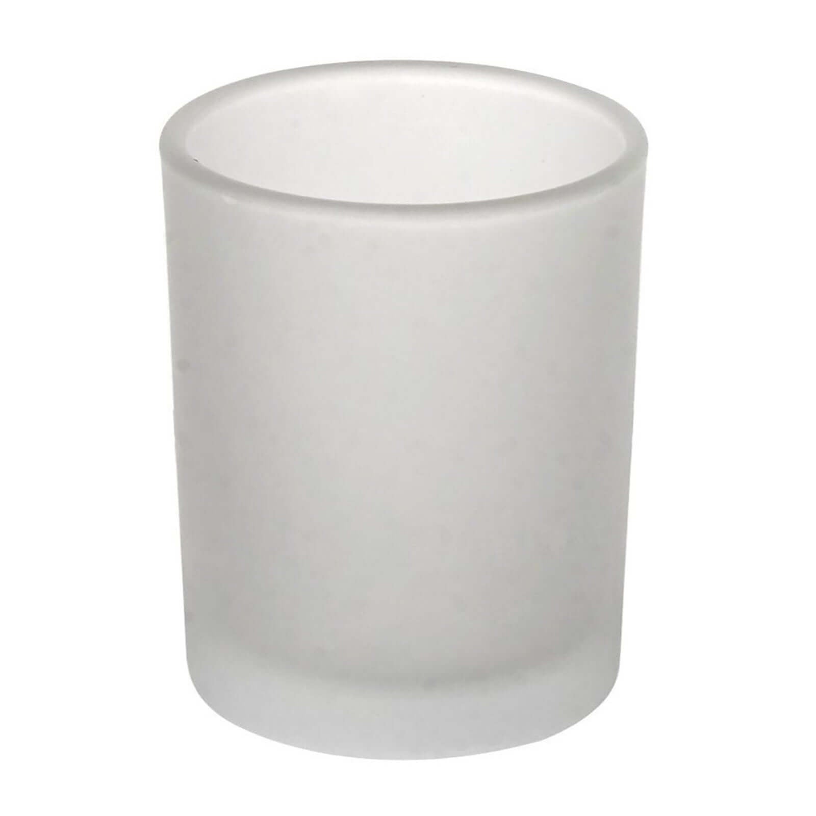 12-Pack Glass Votive Candle Holders Frosted - Tealight Holder Set for Weddings and Events 2.5"