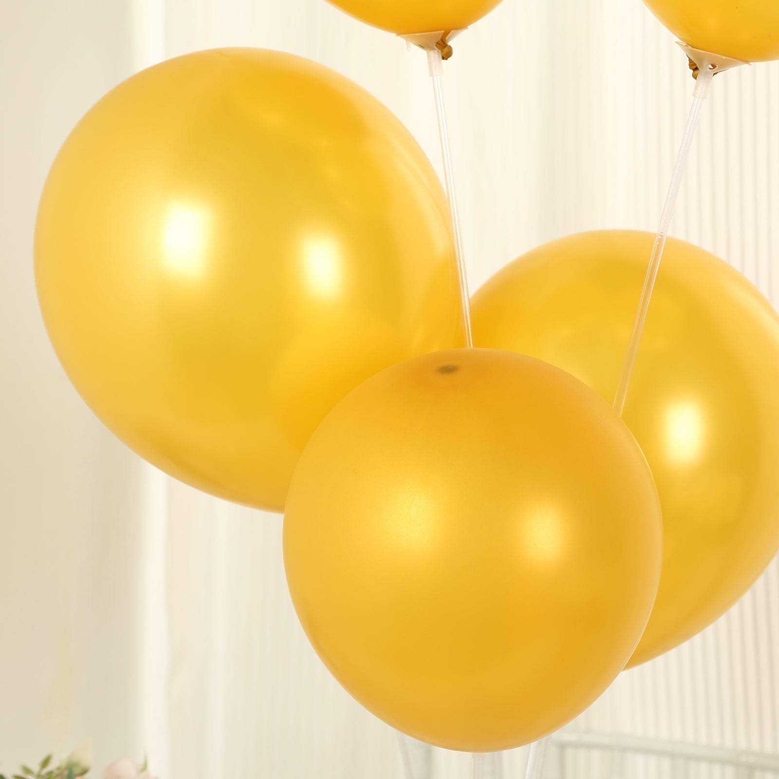 50 Pack Gold Biodegradable Balloons, 12" Thickened Extra Strong Eco-friendly Latex Helium Party Balloons