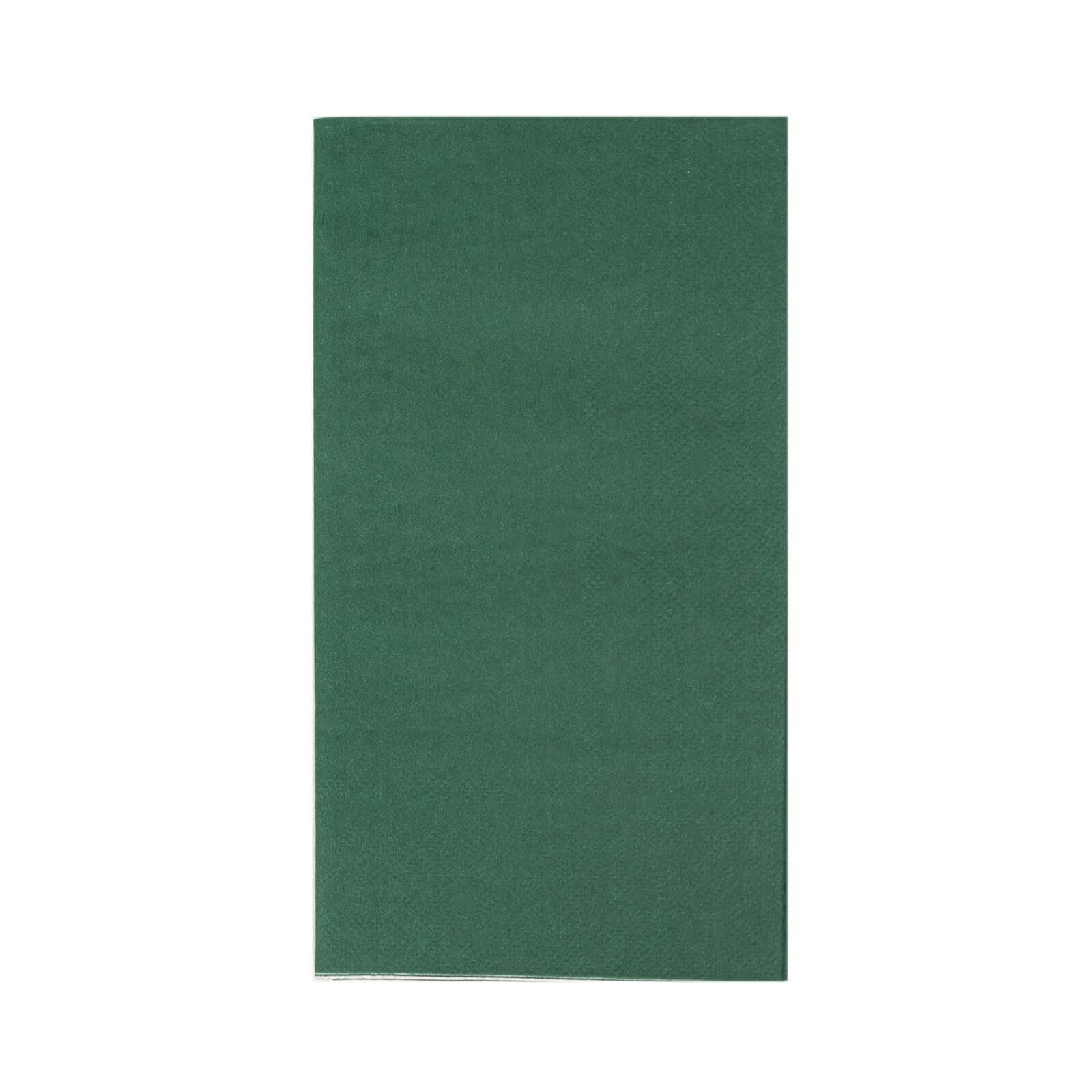 50-Pack Paper Napkins Soft Hunter Emerald Green - Disposable 2-Ply Cocktail and Beverage Napkins for Weddings