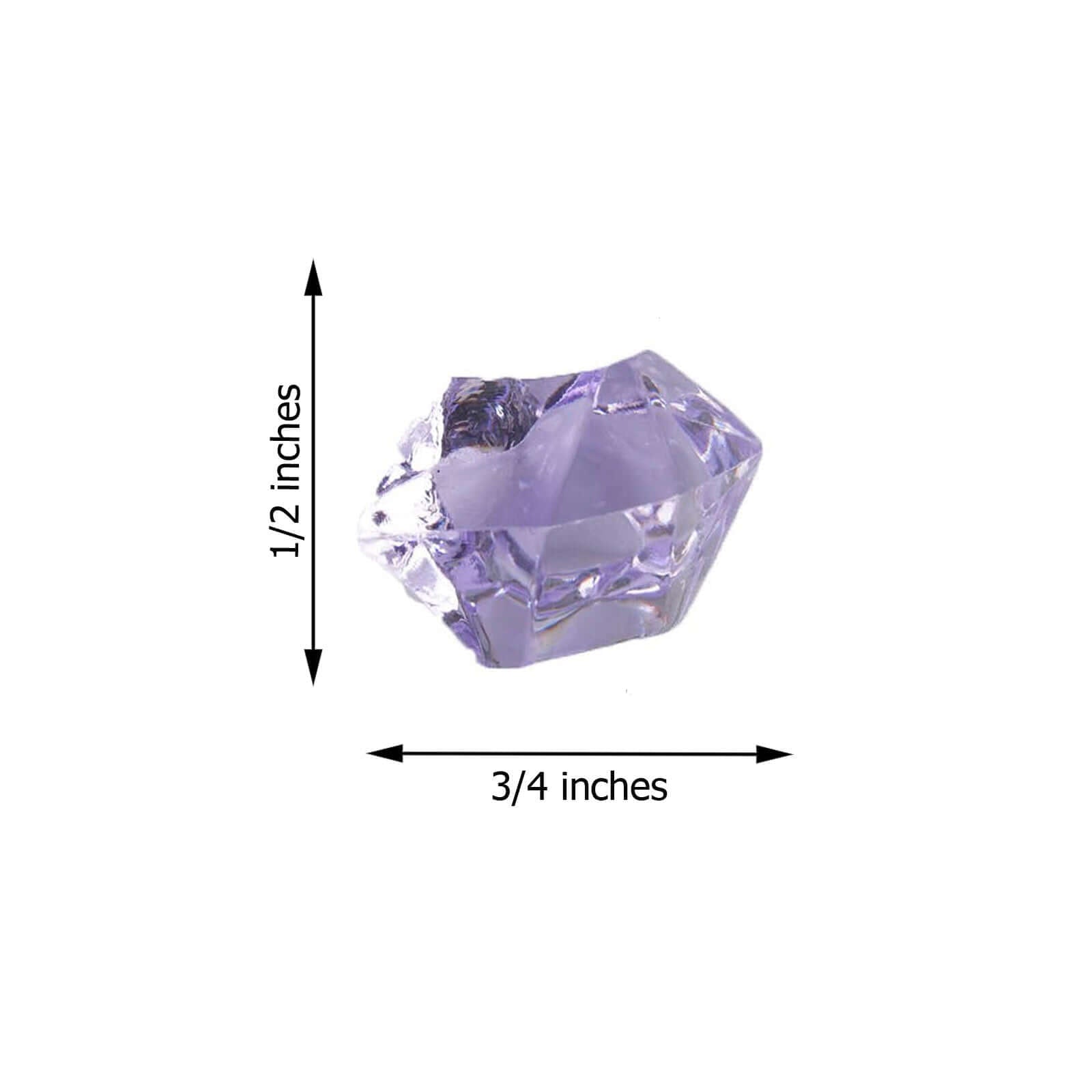 300 Pcs Acrylic Ice Bead Vase Fillers Large Lavender Lilac - Stylish DIY Craft Crystals for Event Decor & Wedding Tables