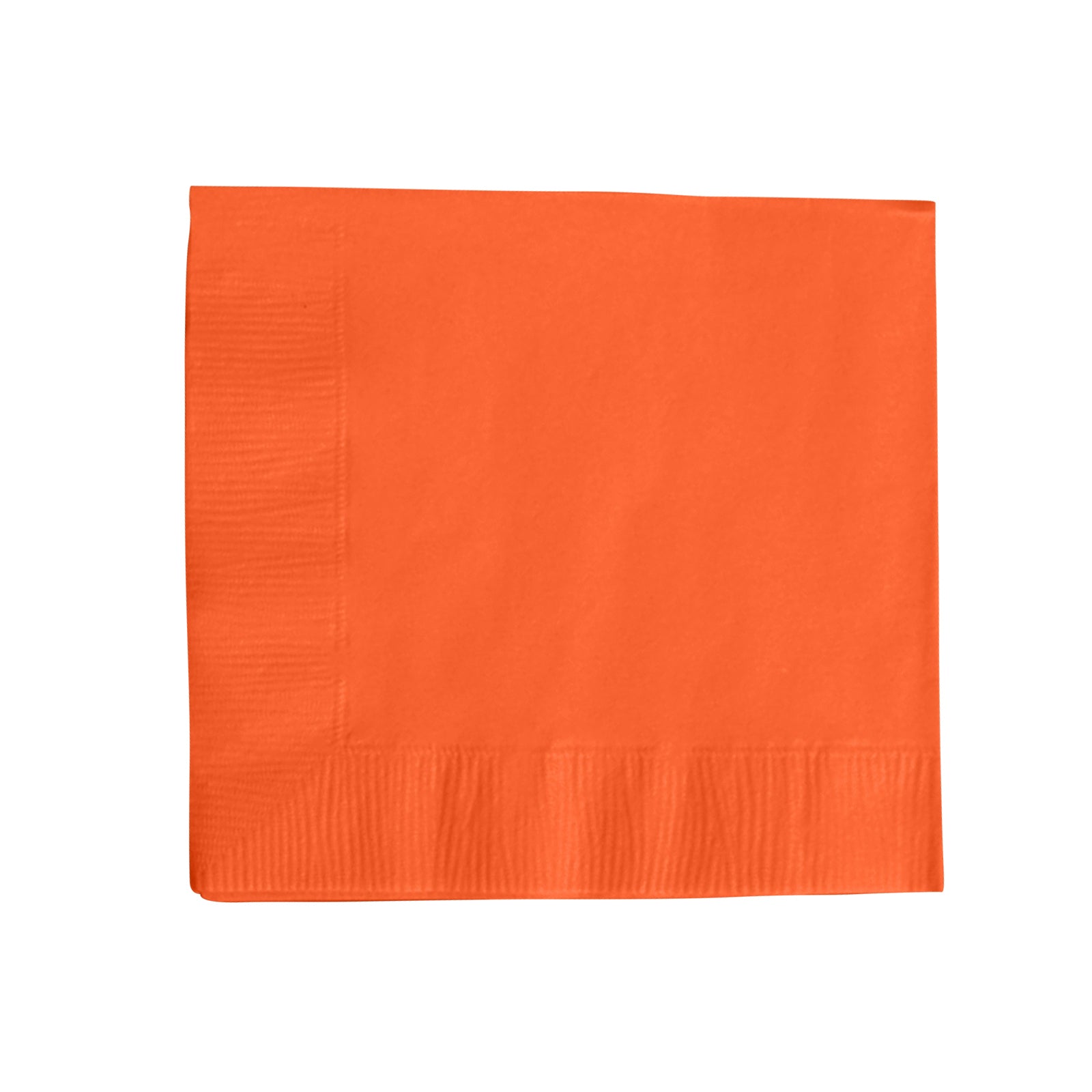 50-Pack Paper Beverage Napkins Orange - 2 Ply Disposable Soft 18GSM Cocktail Napkins 5"x5"