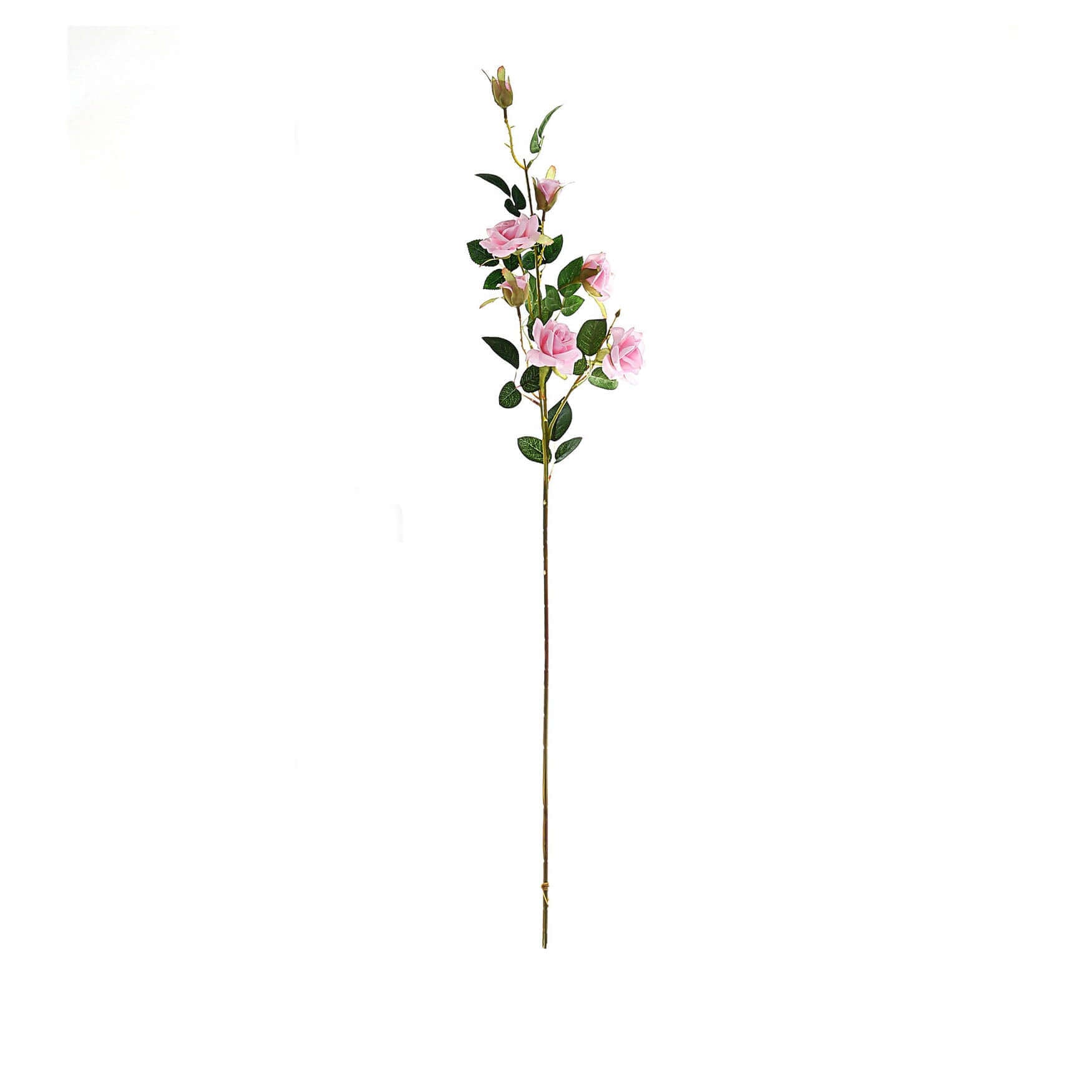 2 Stems 38" Tall Pink Artificial Silk Rose Flower Bouquet Bushes