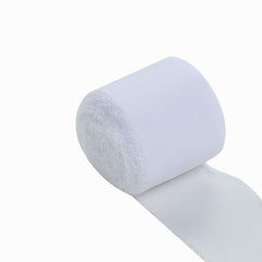 2 Pack 6yd White Silk-Like Chiffon Linen Ribbon Roll For Bouquets, Wedding Invitations Gift Wrapping