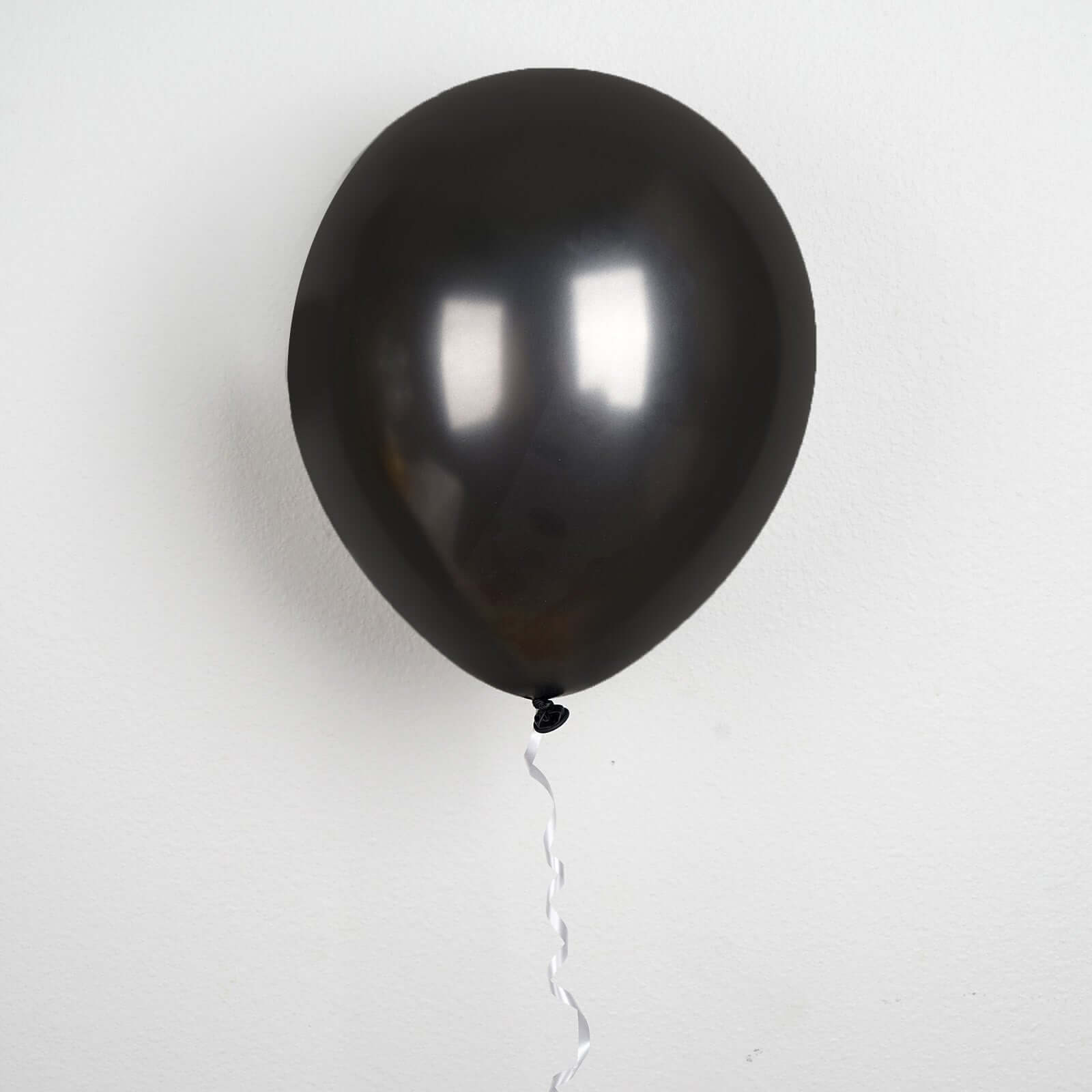 25 Pack 12" Shiny Pearl Black Latex Helium, Air or Water Balloons