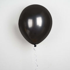 25 Pack 12" Shiny Pearl Black Latex Helium, Air or Water Balloons