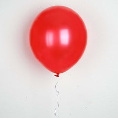 25 Pack | 12" Shiny Pearl Red Latex Helium, Air or Water Balloons