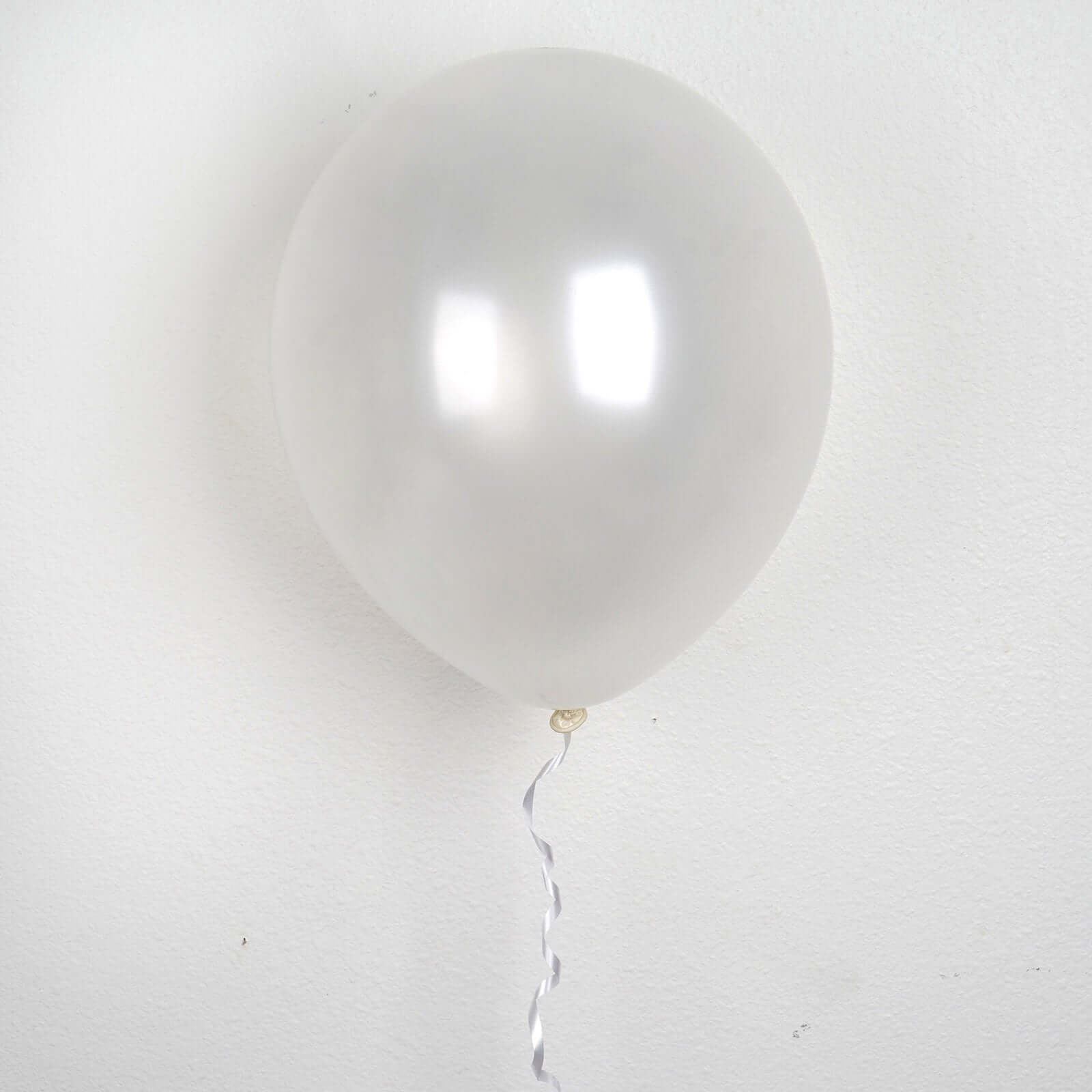 25 Pack 12" Shiny Pearl White Latex Helium, Air or Water Balloons