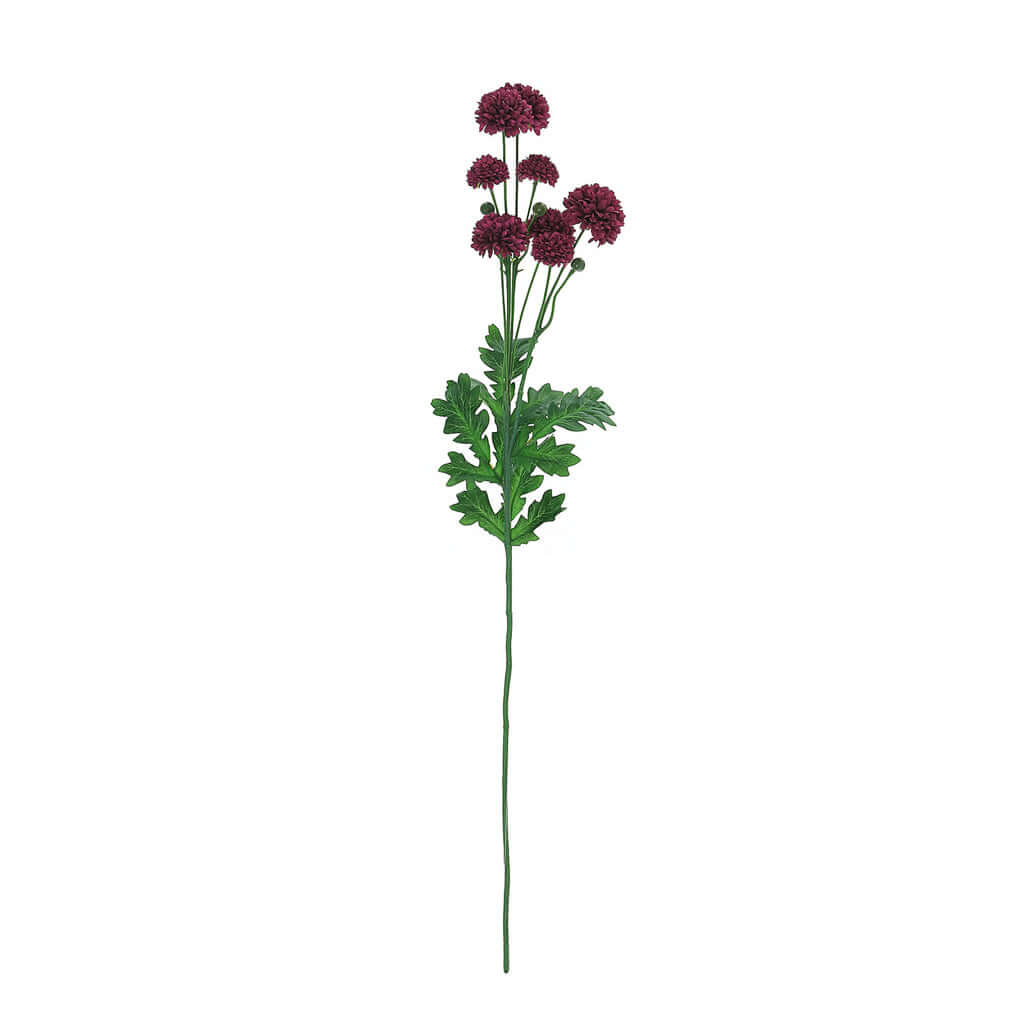 2 Bushes | 33" Burgundy Artificial Chrysanthemum Mum Flower Bouquets