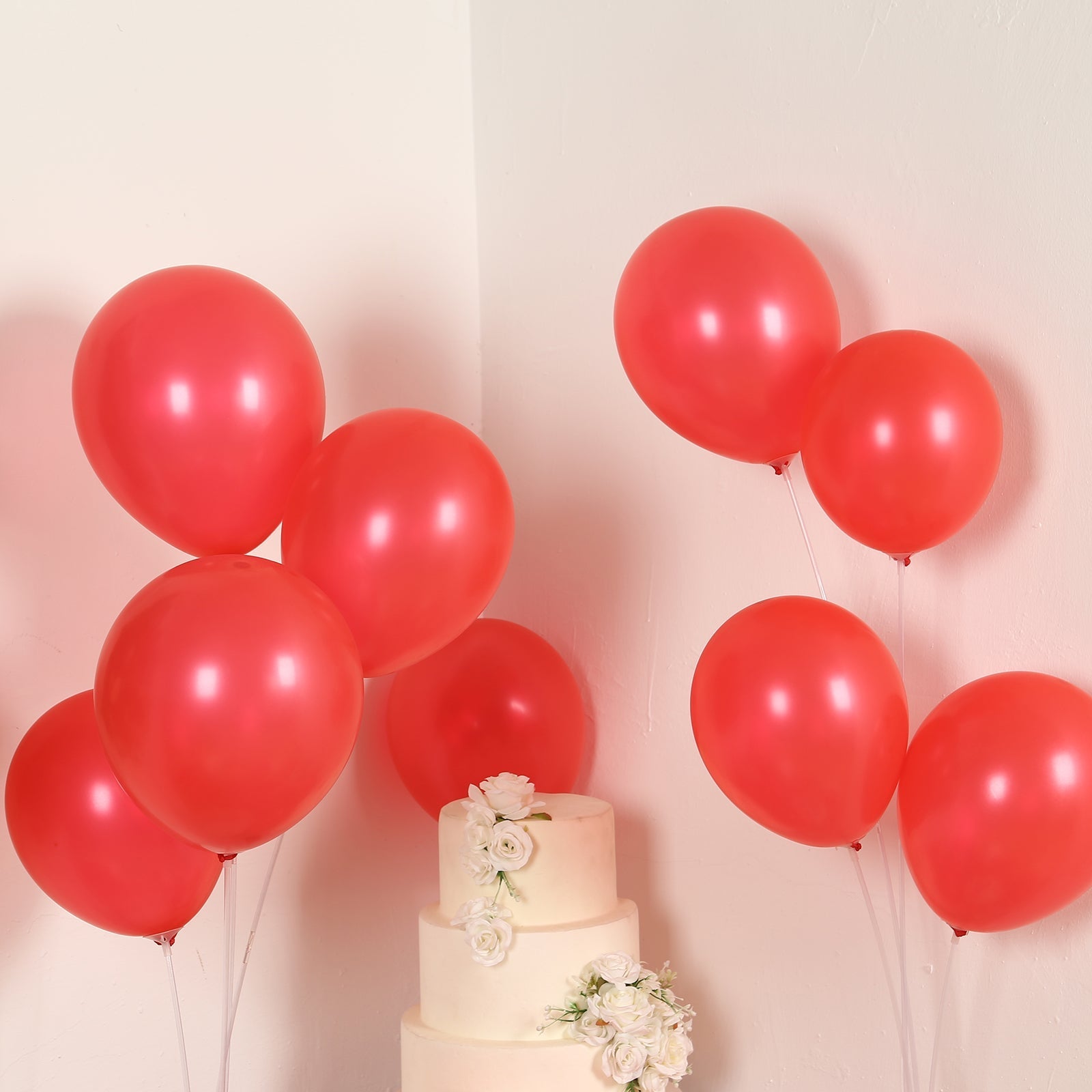 50 Pack Red Biodegradable Balloons, 12" Thickened Extra Strong Eco-friendly Latex Helium Party Balloons