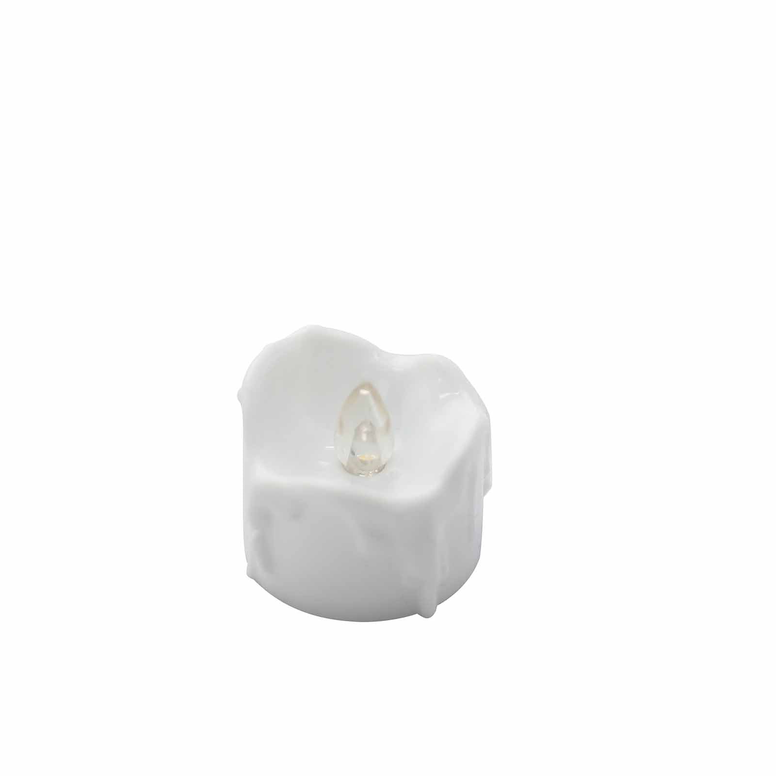 12-Pack LED Flameless Luminaria Lighting Warm White - Battery Operated Tealight Candles with Realistic Wax Design 1.5"