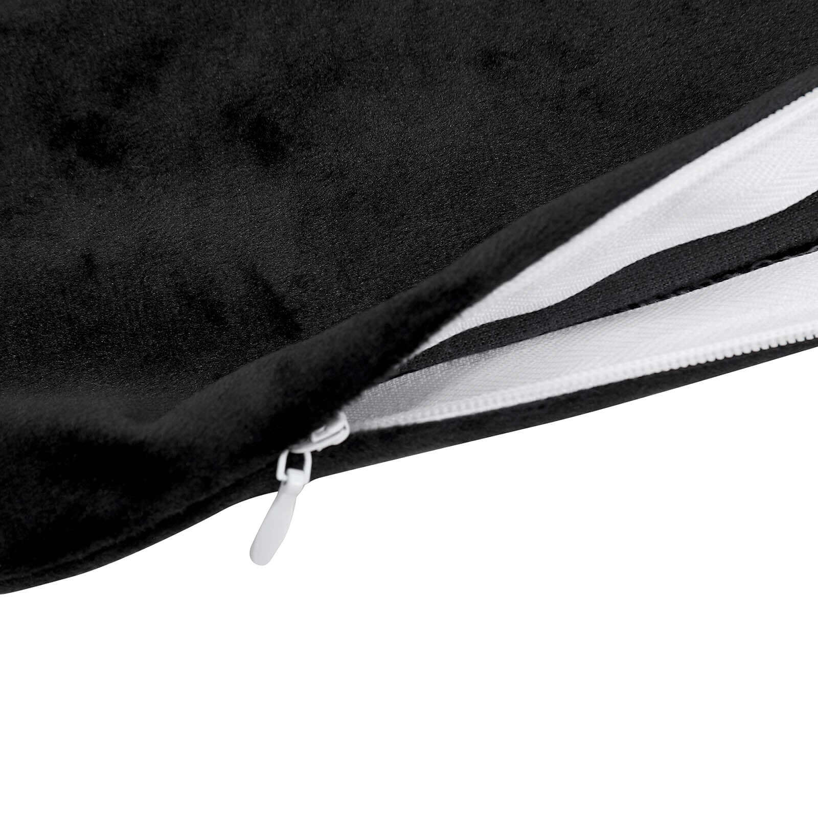 2 Pack 18" Black Soft Velvet Square Throw Pillow Cover
