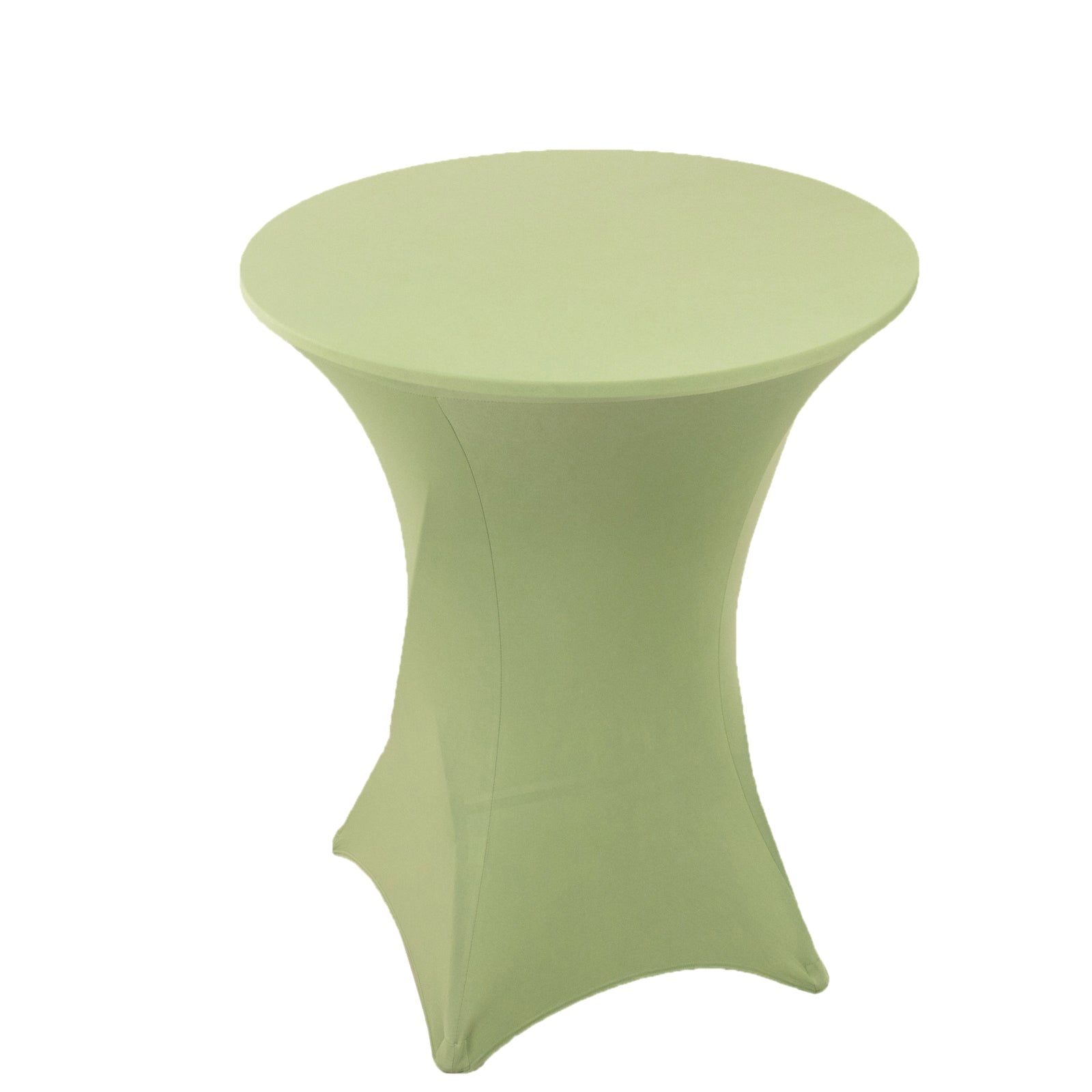 Spandex 33"-36" Round Cocktail Table Cover Sage Green - Easy to Maintain Stretch Fitted Highboy Tablecloth