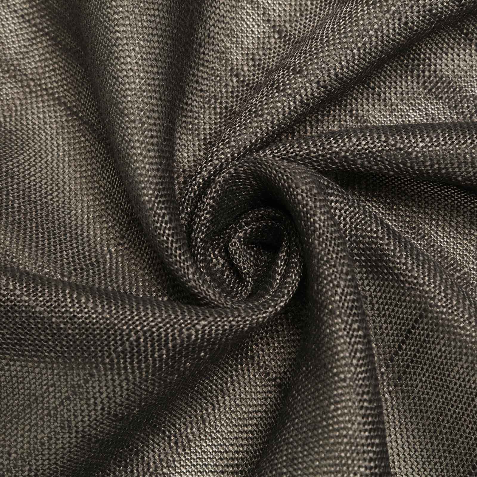 5 Pack Linen Chair Sashes 6"x108" Slubby Textured Charcoal Gray - Durable Wrinkle-Resistant Decor