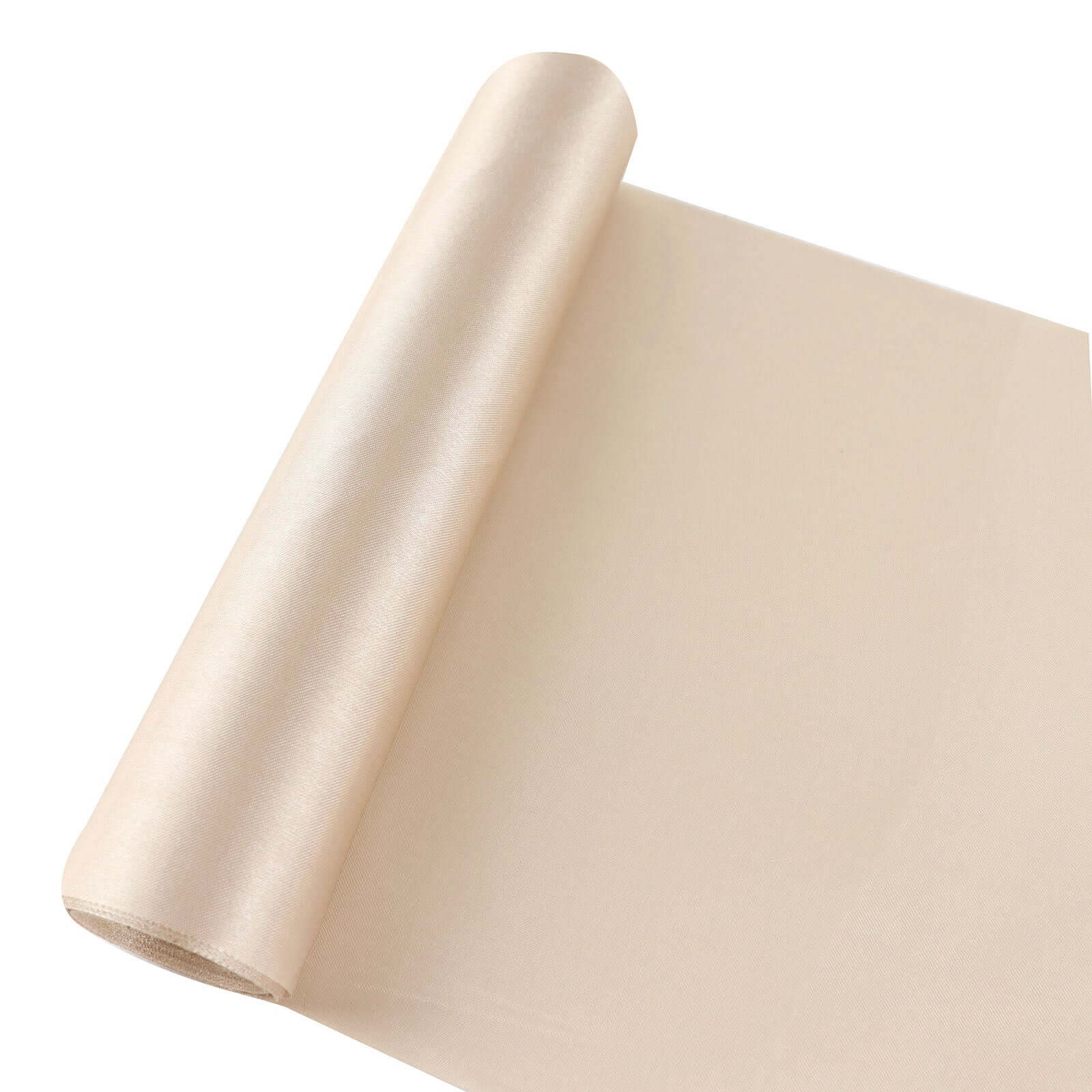 12"x10yd Beige Satin Fabric Bolt, DIY Craft Wholesale Fabric