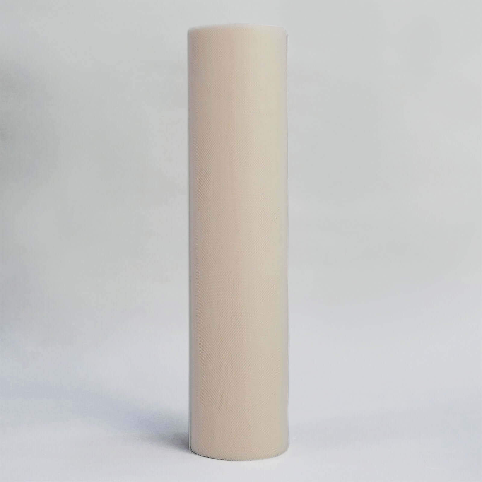 18"x100 Yards Beige Tulle Fabric Bolt, Sheer Fabric Spool Roll For Crafts