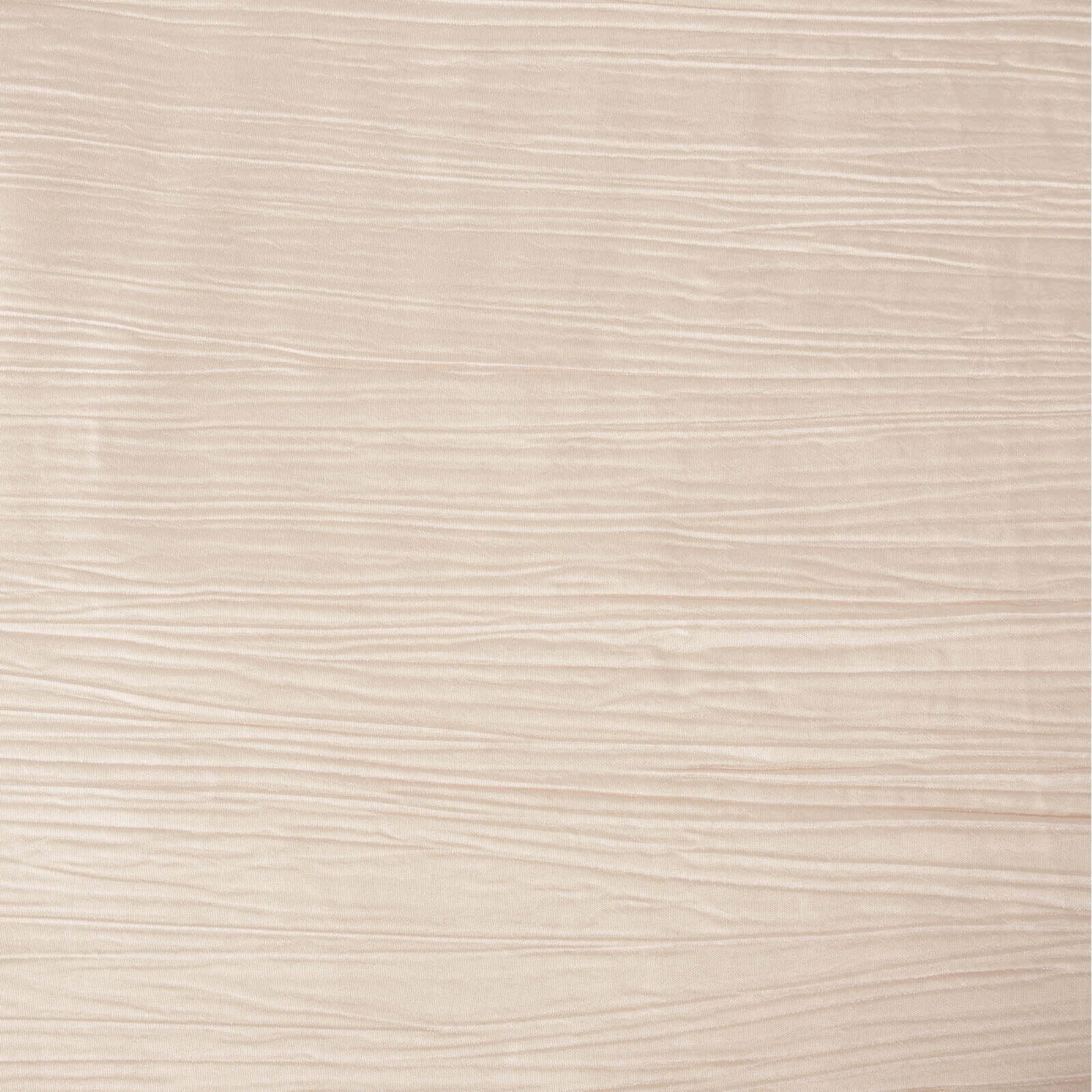 Taffeta 90"x90" Table Overlay Square Tablecloth Beige - Accordion Crinkle Table Cover