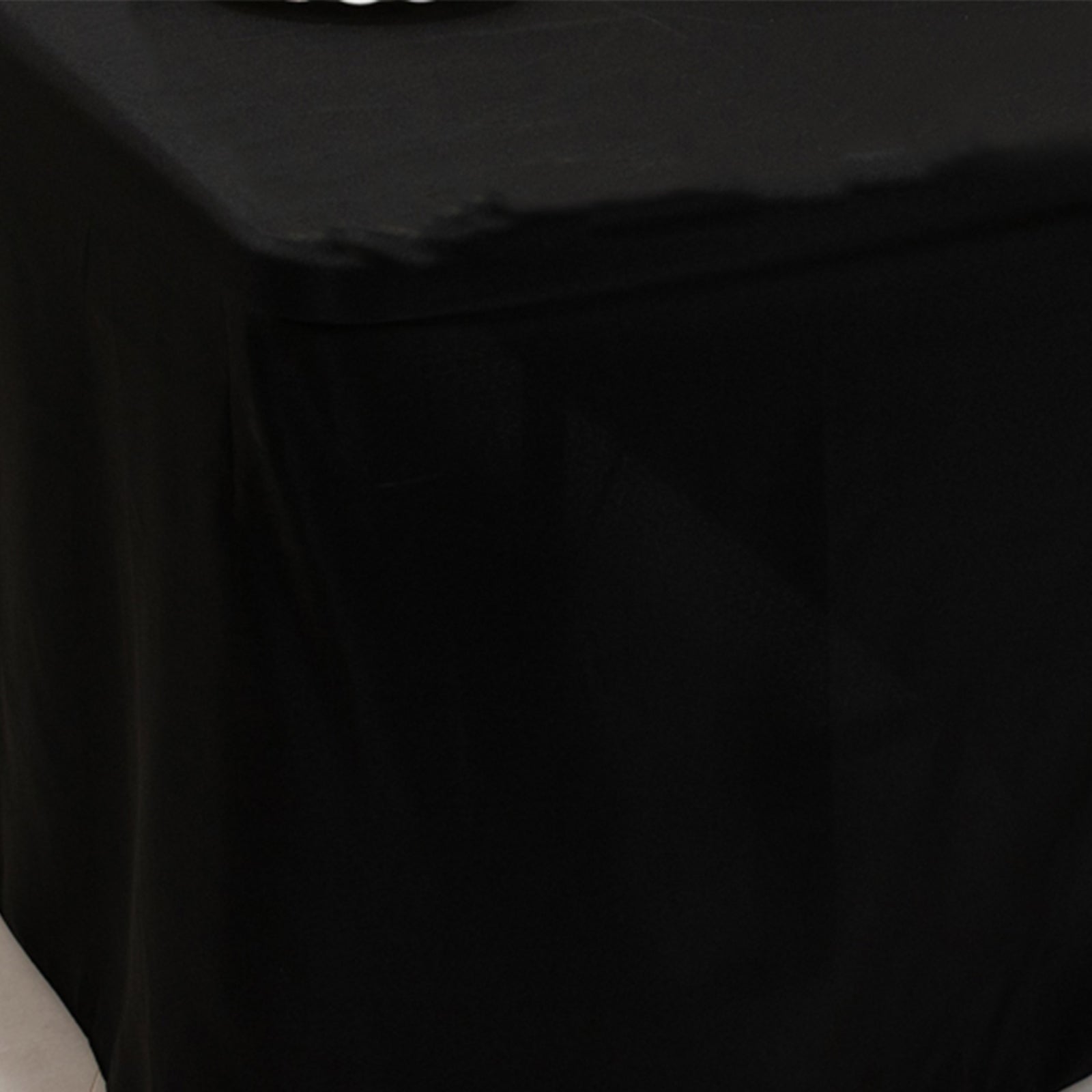 Fitted Polyester 72"x24"x30" Rectangle Tablecloth Black - Perfect Fit for Special Size Tables