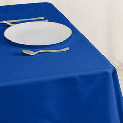 Cotton Blend 54"x54" Table Overlay Square Tablecloth Royal - Wrinkle-Resistant Table Topper