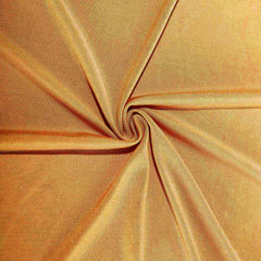 Spandex 24"-32" Round Cocktail Table Cover Gold - Easy to Maintain Stretch Fitted Highboy Tablecloth for Stylish Events