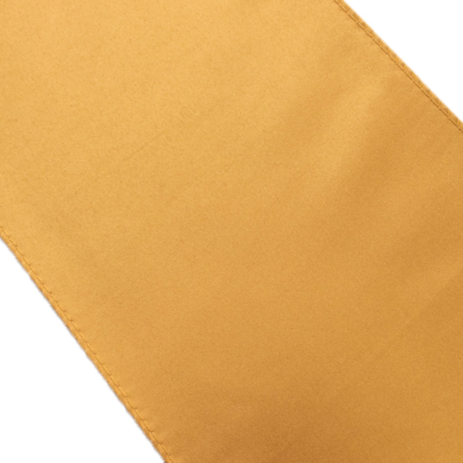 5 Pack Lamour Satin 6"x106" Chair Sashes Gold - Stylish Reusable Decorative Bows for Weddings & Gatherings