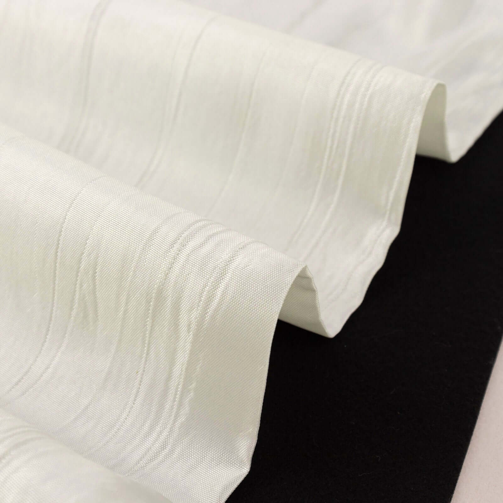 54"x10 Yards Ivory Accordion Crinkle Taffeta Fabric Bolt