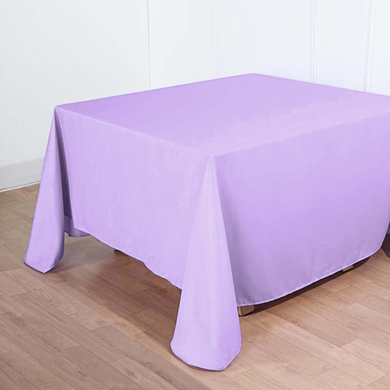Polyester Square 90"x90" Tablecloth Lavender Lilac - Wrinkle-Resistant & Durable Table Cover