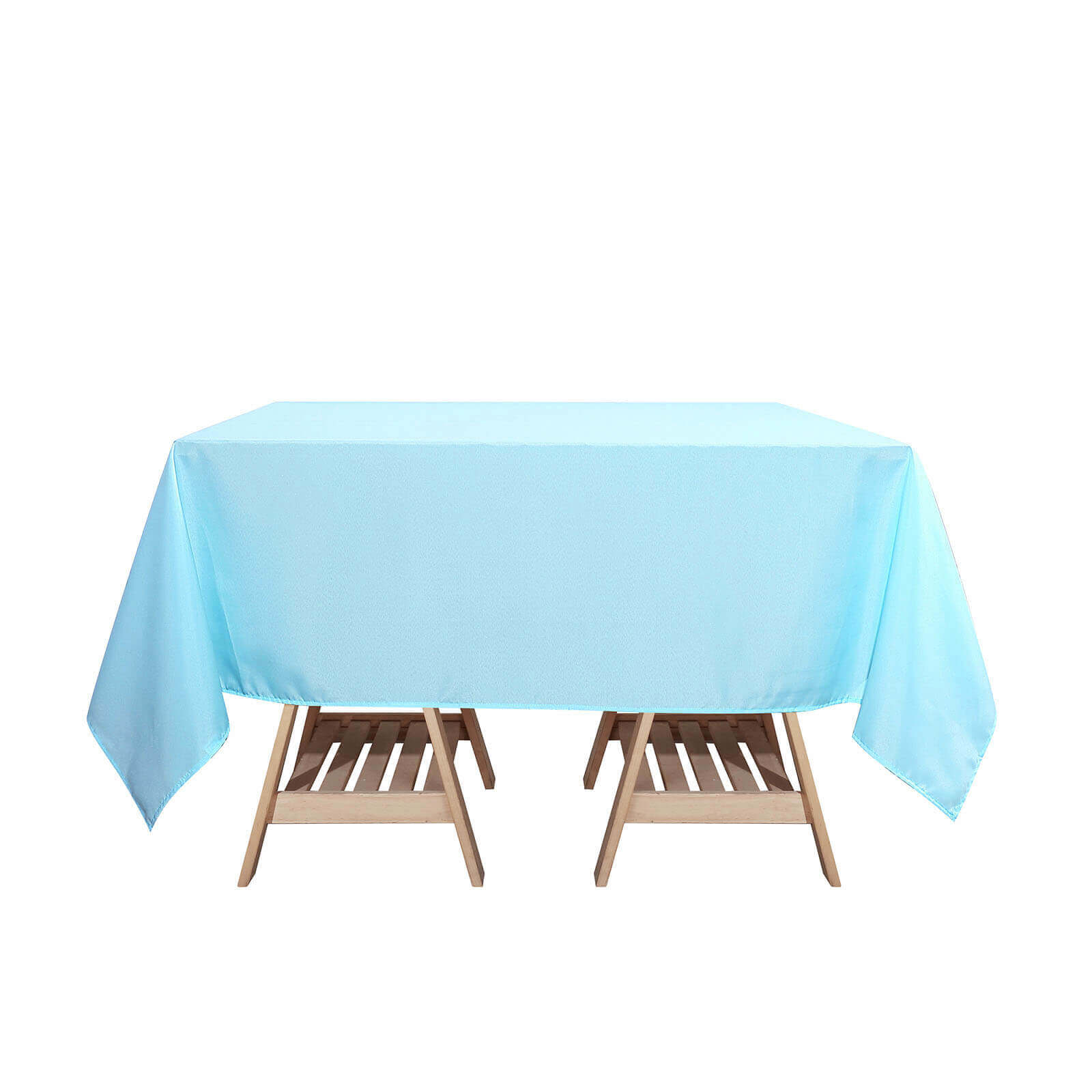Polyester Square 70"x70" Tablecloth Light Blue - Wrinkle-Resistant & Durable Table Cover