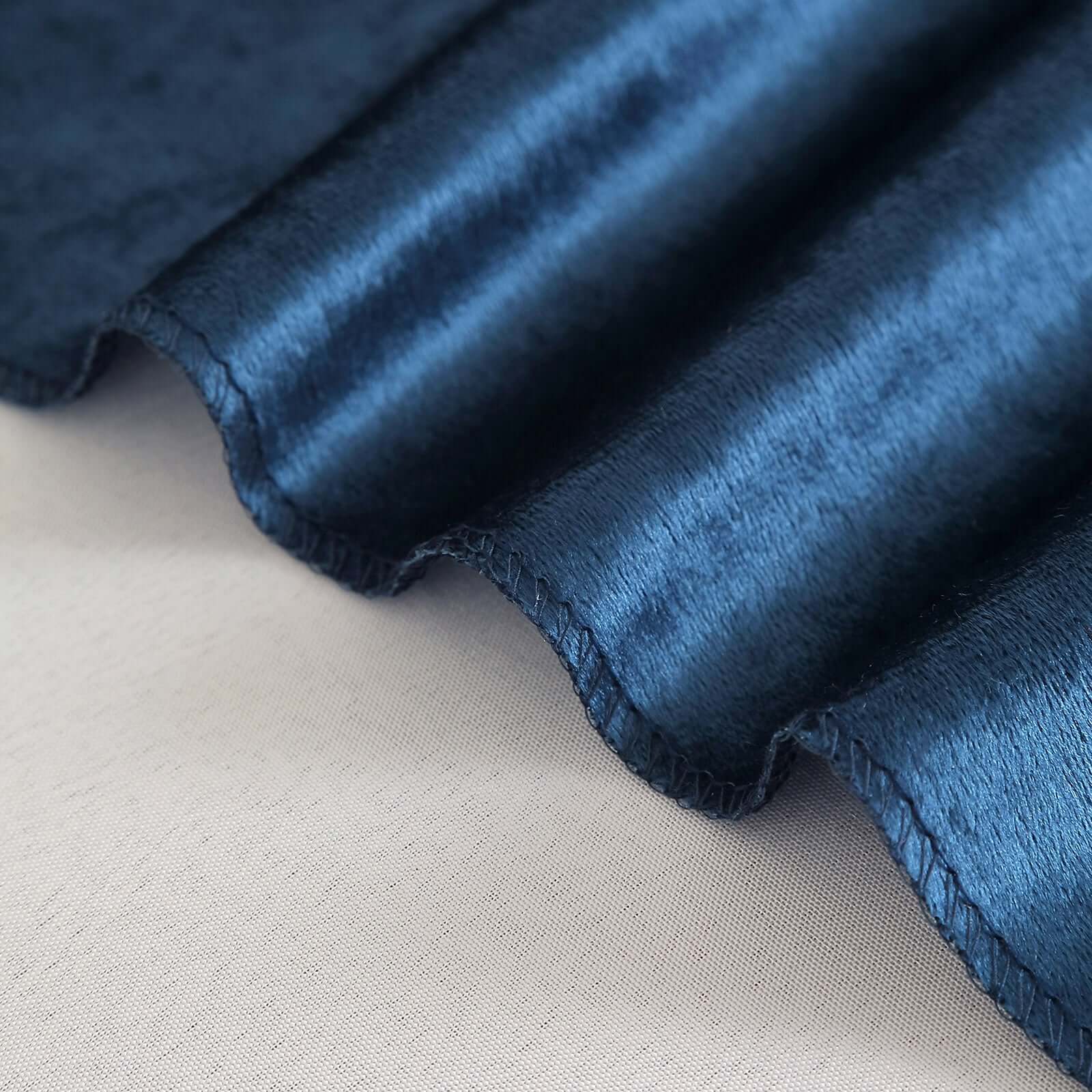 72"x72" Navy Blue Premium Soft Velvet Table Overlay, Square Tablecloth Topper