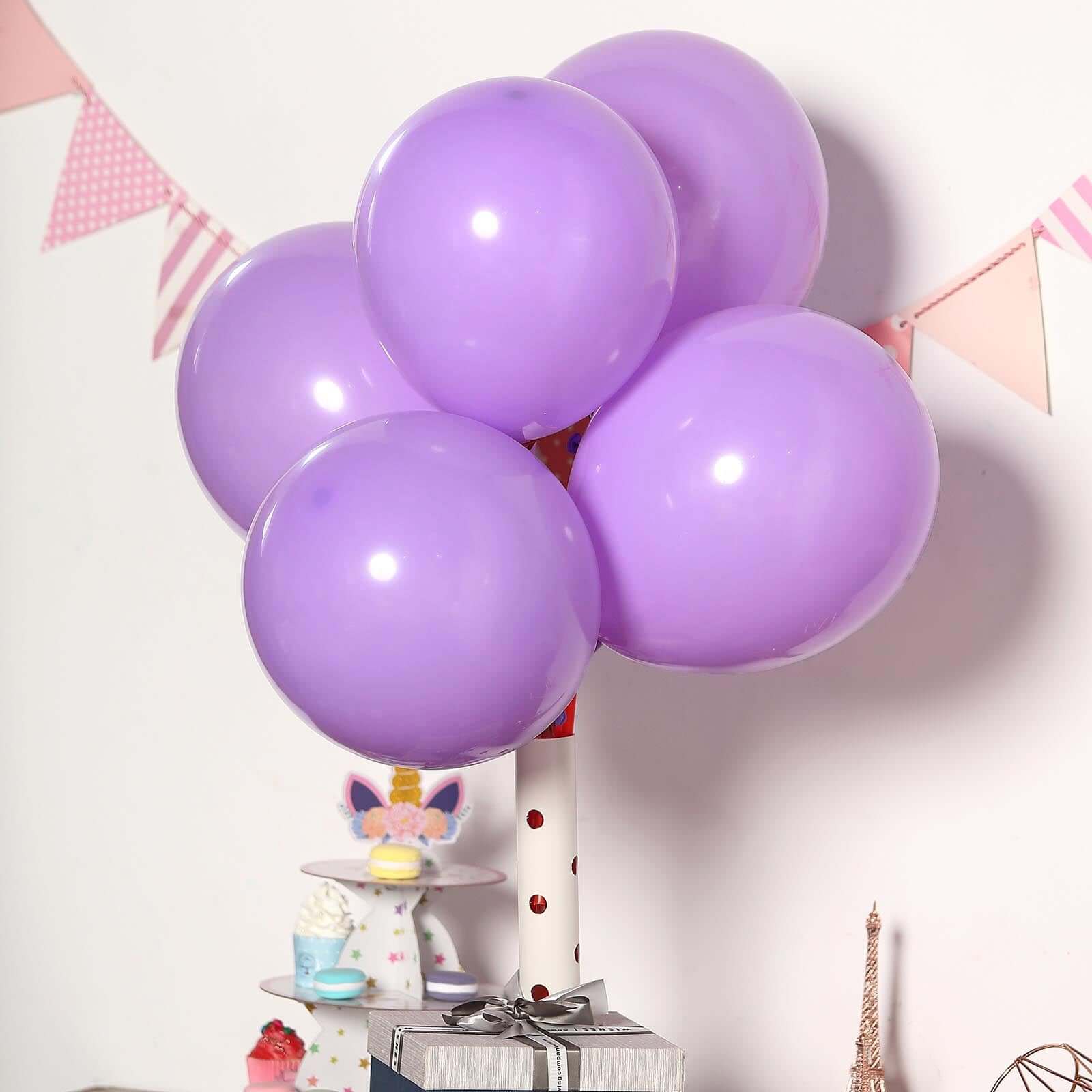 25 Pack 12" Matte Pastel Purple Helium or Air Latex Party Balloons