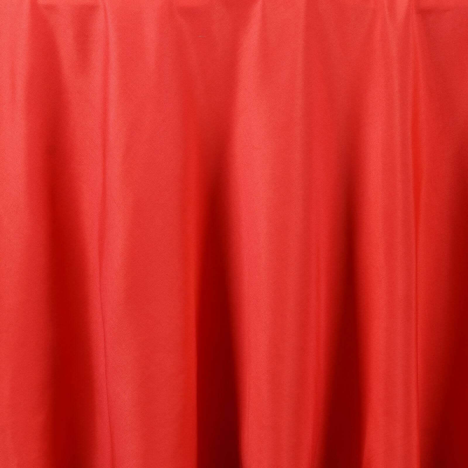 Polyester 120" Round Tablecloth Red - Seamless Wrinkle-Resistant Table Cover