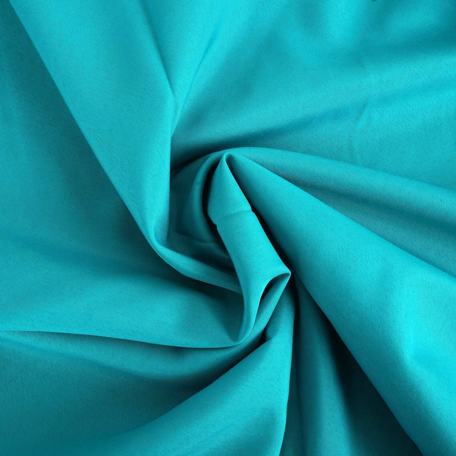 Polyester 108" Round Tablecloth Turquoise - Wrinkle-Resistant Table Cover