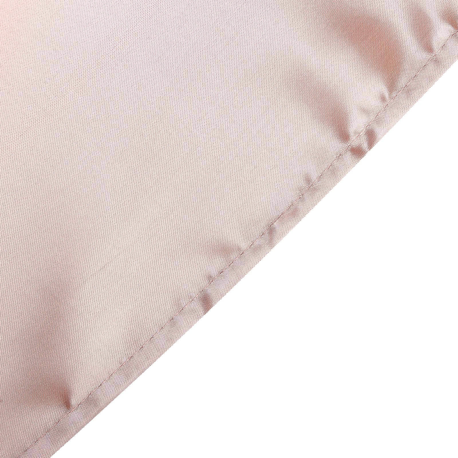 Satin Rectangular 90"x132" Tablecloth Dusty Rose Satin - Seamless Table Cover
