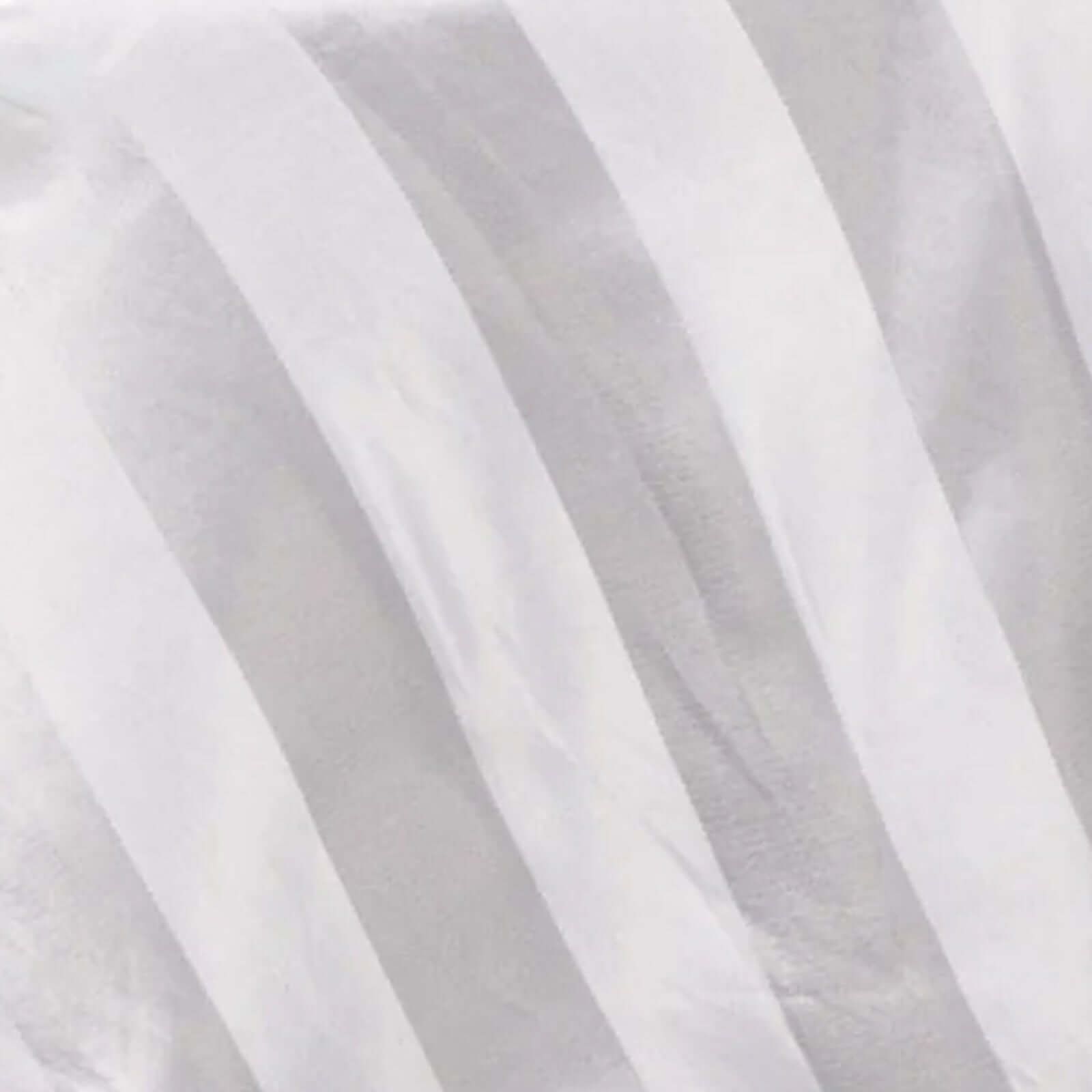 Satin 72"x72" Table Overlay Square Tablecloth White - Stripe Design for Stylish Celebrations