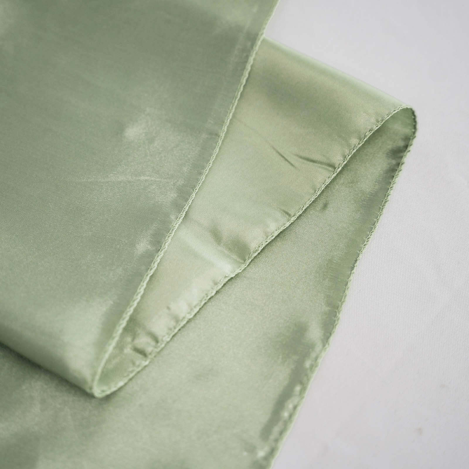 Satin Rectangular 90"x132" Tablecloth Sage Green Satin - Seamless Table Cover