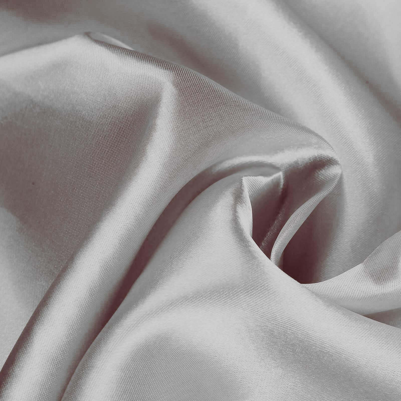 Satin Rectangular 90"x156" Tablecloth Silver - Seamless Table Cover