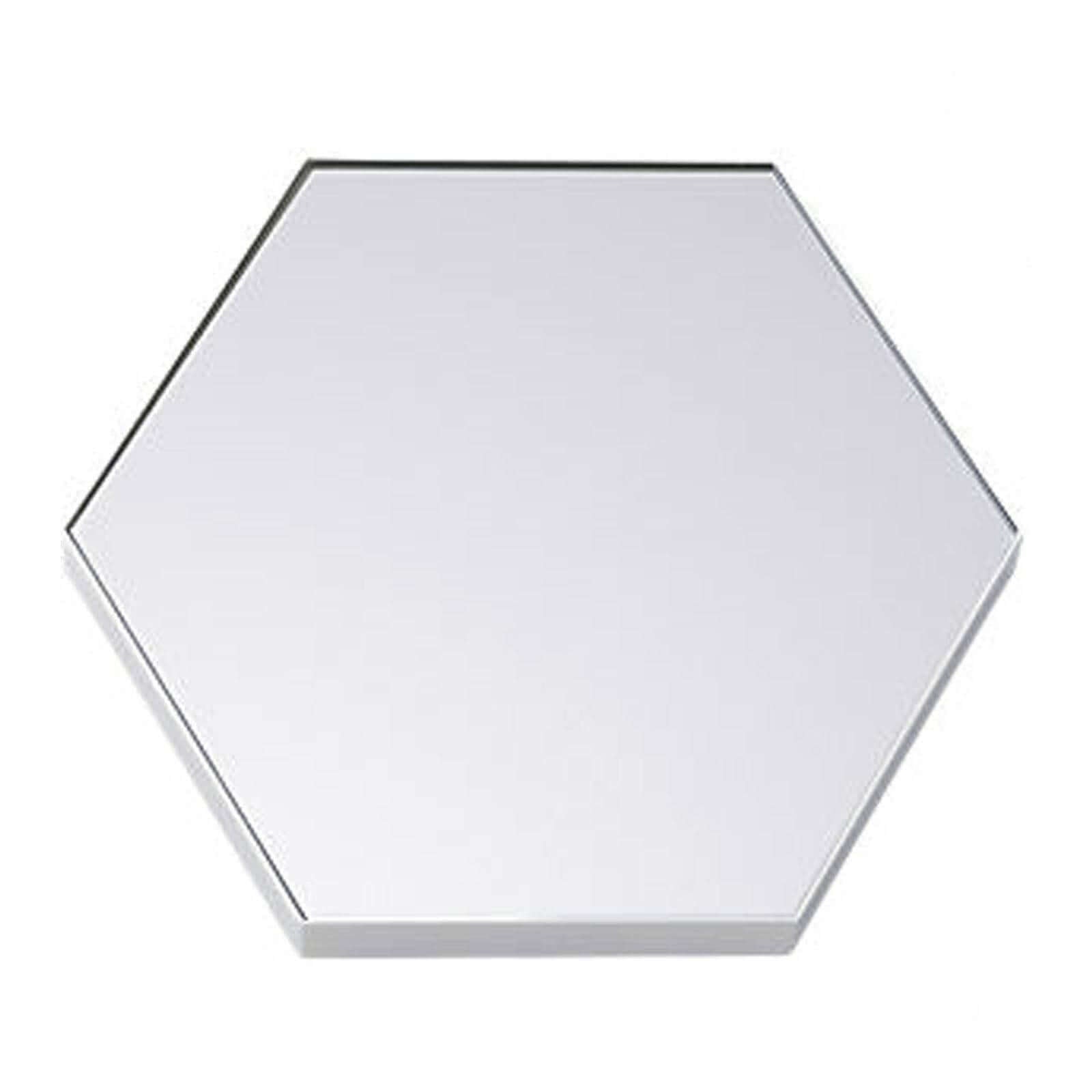 6-Pack Hanging Wall Decor Hexagon Glass Mirror Table Centerpiece - Decorative Reflective Display 8"