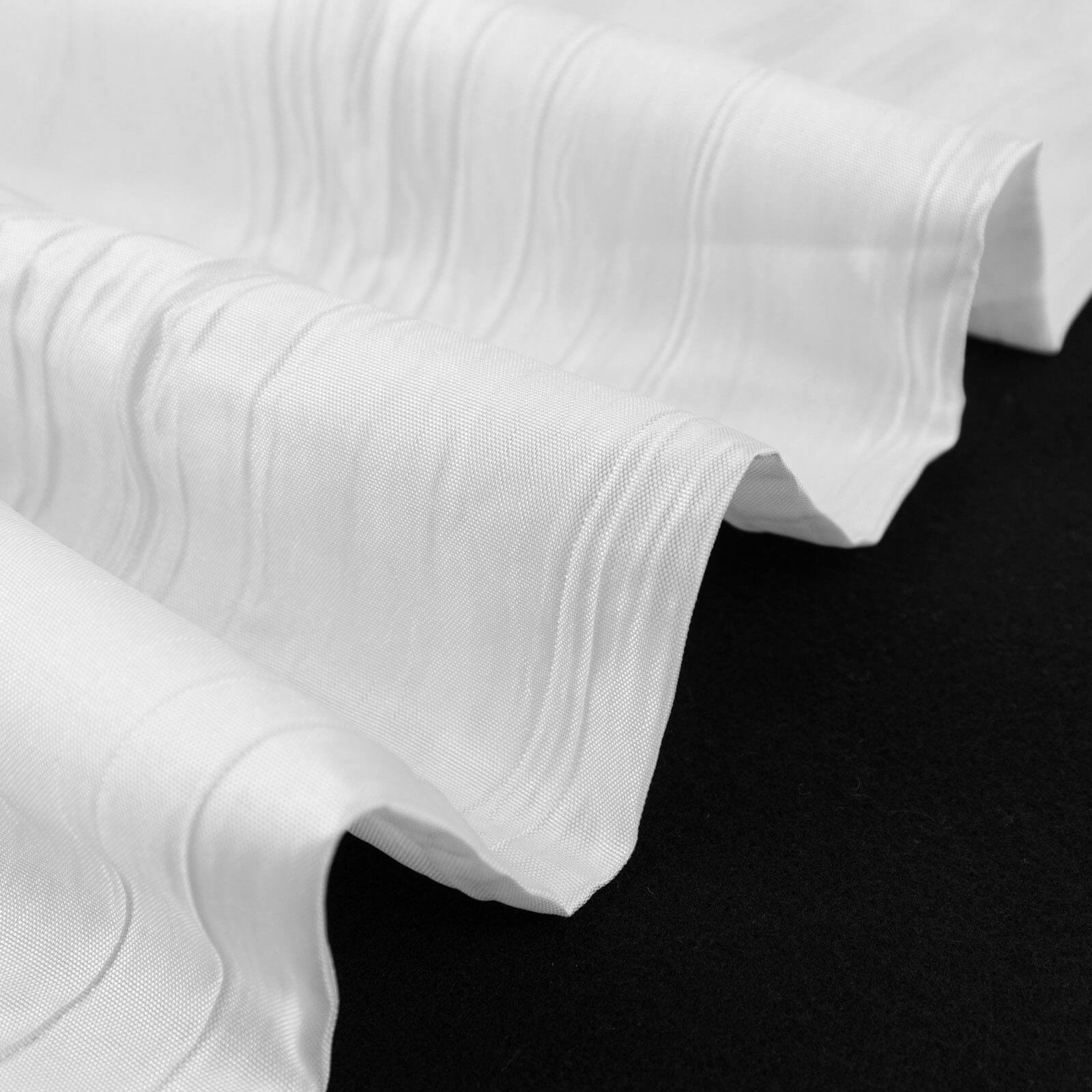 54"x10 Yards White Accordion Crinkle Taffeta Fabric Bolt