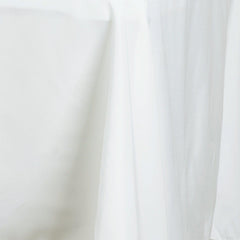 Premium Polyester 72"x120" Rectangle Tablecloth White - 220GSM Stain-Resistant Table Cover for Weddings & Event Decor