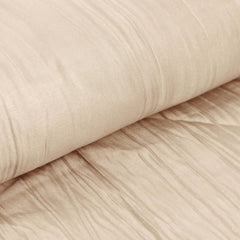 54"x10 Yards Beige Accordion Crinkle Taffeta Fabric Bolt