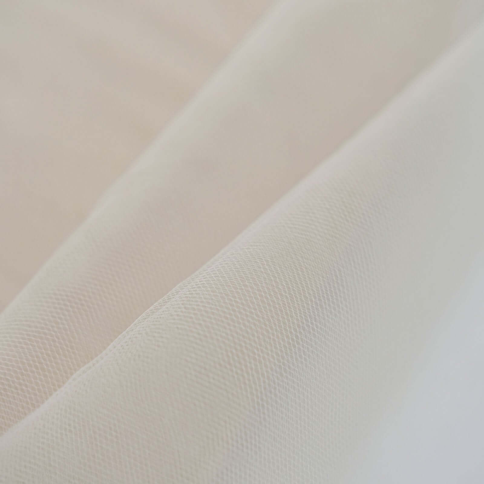 54"x40 Yards Beige Tulle Fabric Bolt, DIY Crafts Sheer Fabric Roll