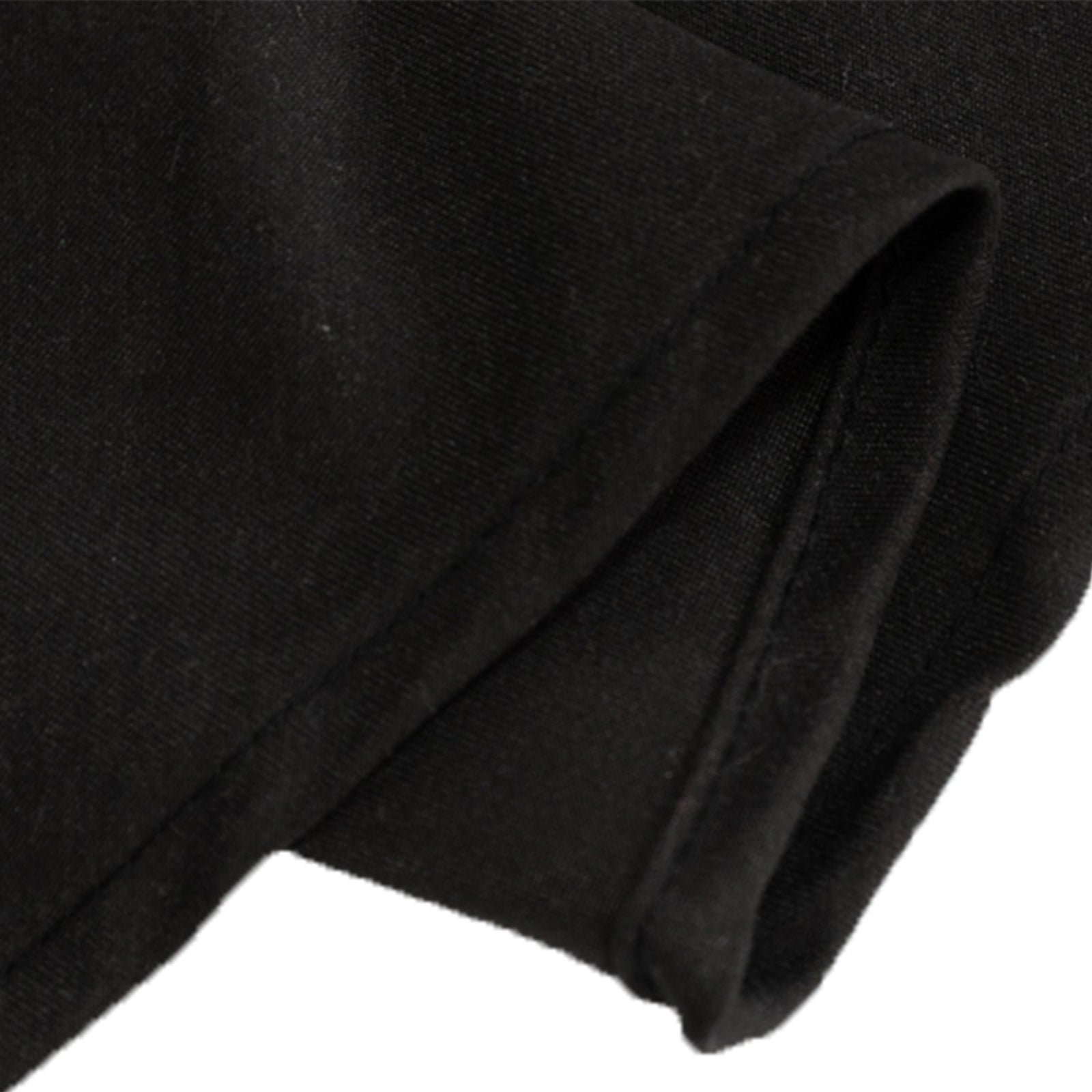Cotton Blend 90" Round Tablecloth Black - Wrinkle-Resistant Table Cover