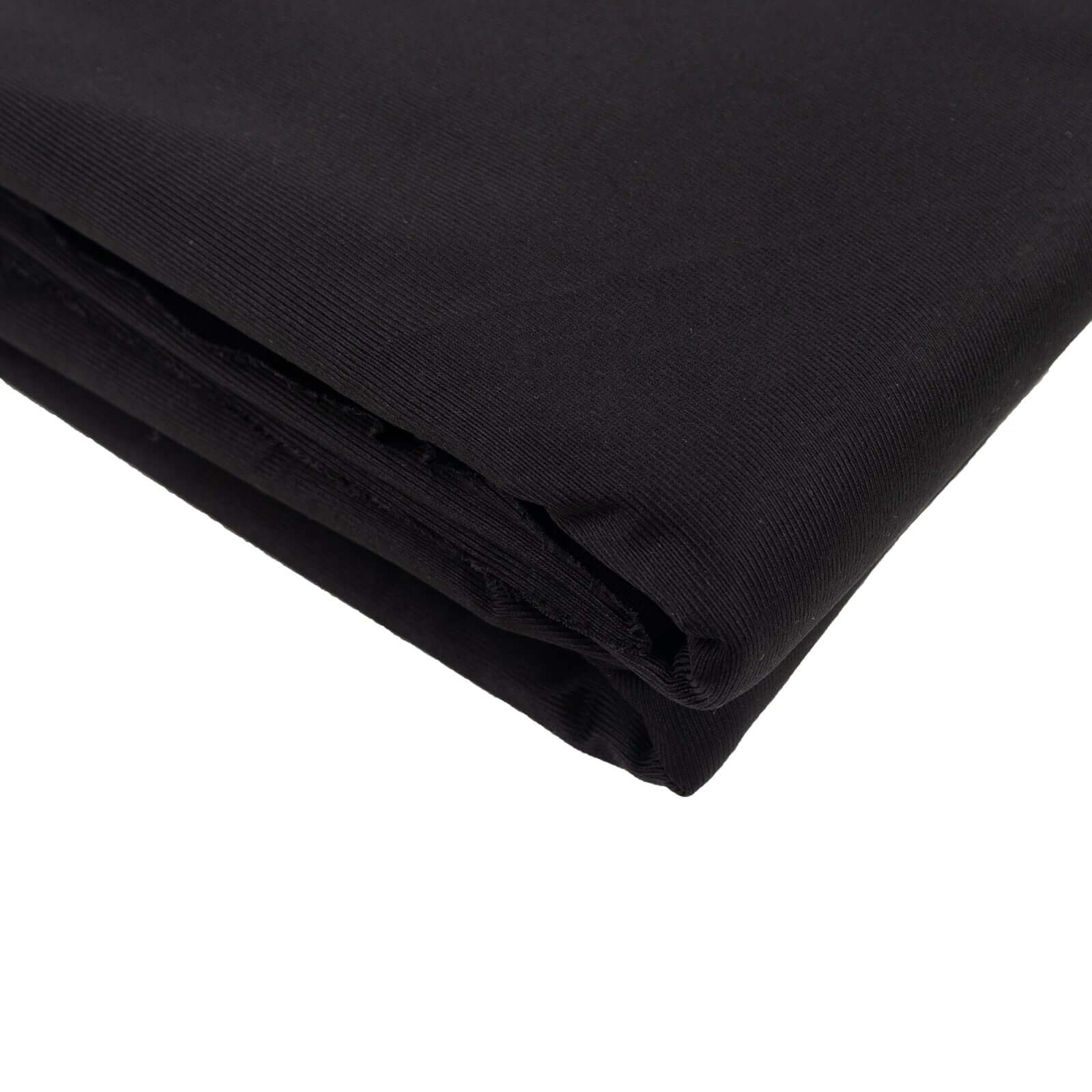 Premium Black Scuba Polyester Fabric Roll, Wrinkle Free DIY Craft Fabric Bolt- 60"x10 Yards