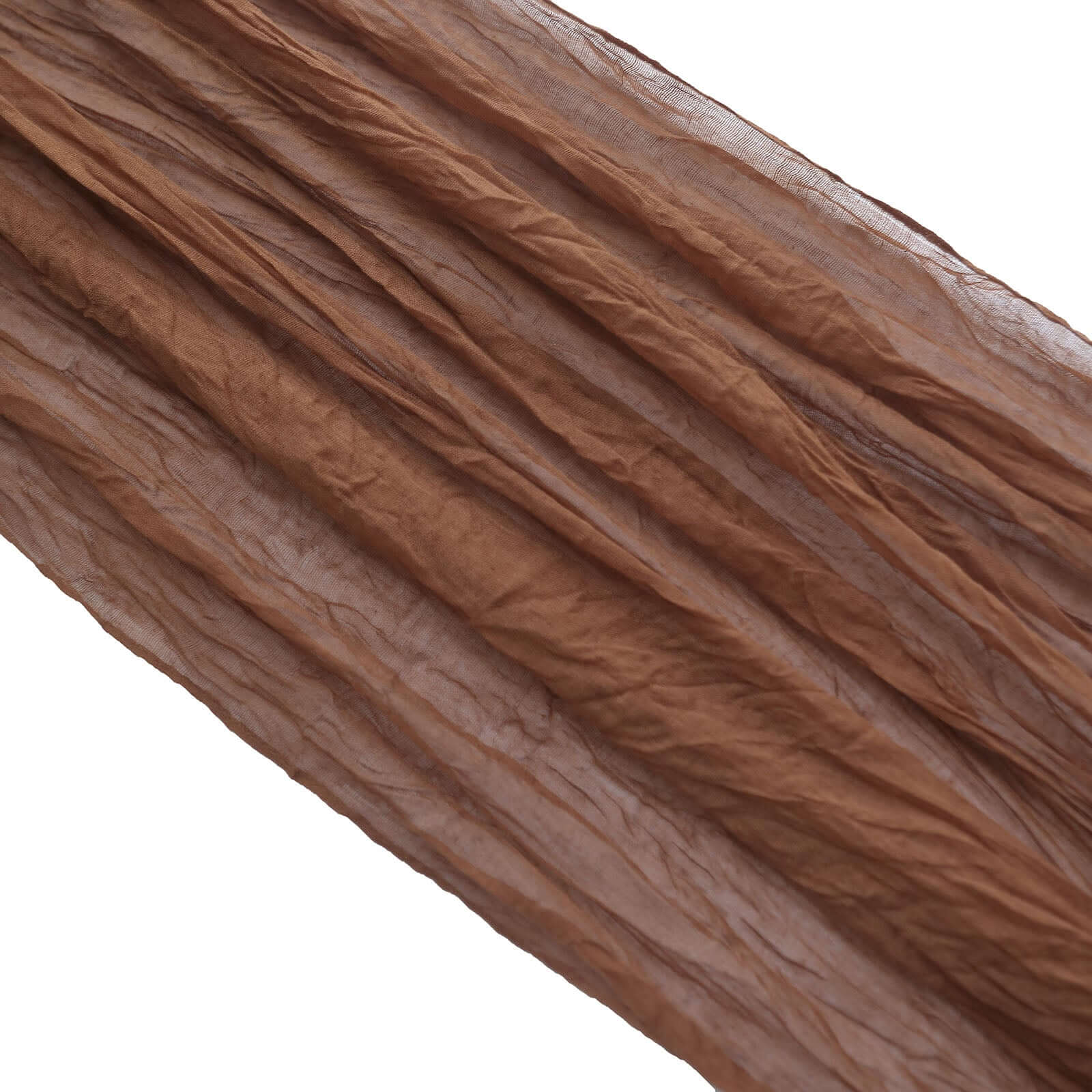 Gauze Cheesecloth 10ft Table Runner Cinnamon Brown - Rustic Boho Style