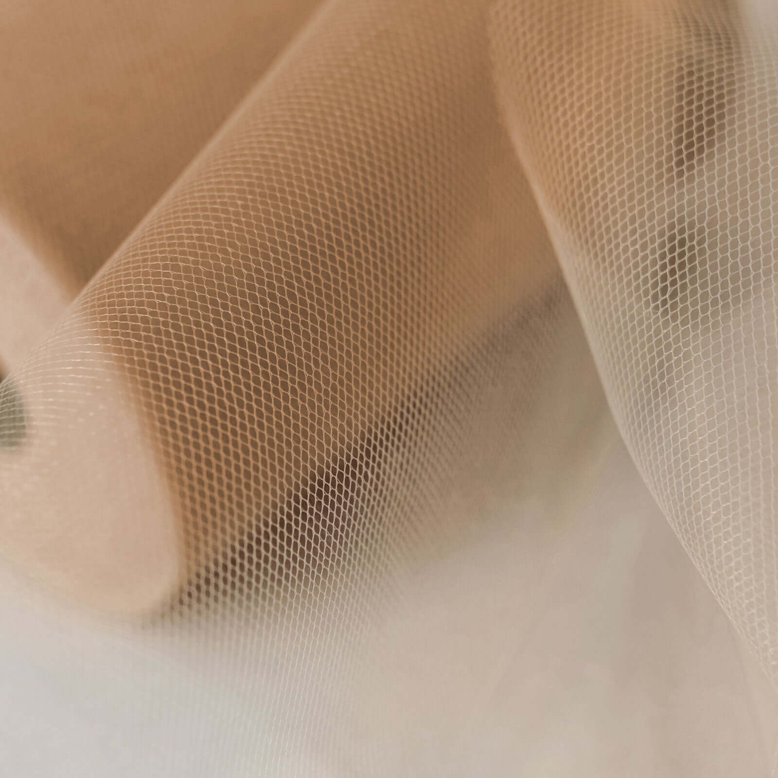 6"x100 Yards Natural Tulle Fabric Bolt, Sheer Fabric Spool Roll For Crafts