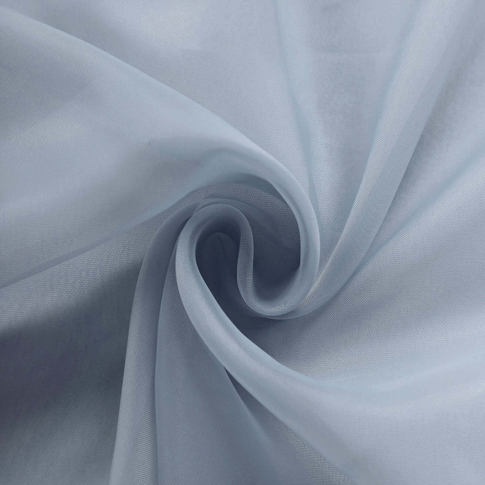 5 Pack Premium Chiffon Chair Sashes Dusty Blue - Soft & Lightweight Designer Chair Bows 22"x78"