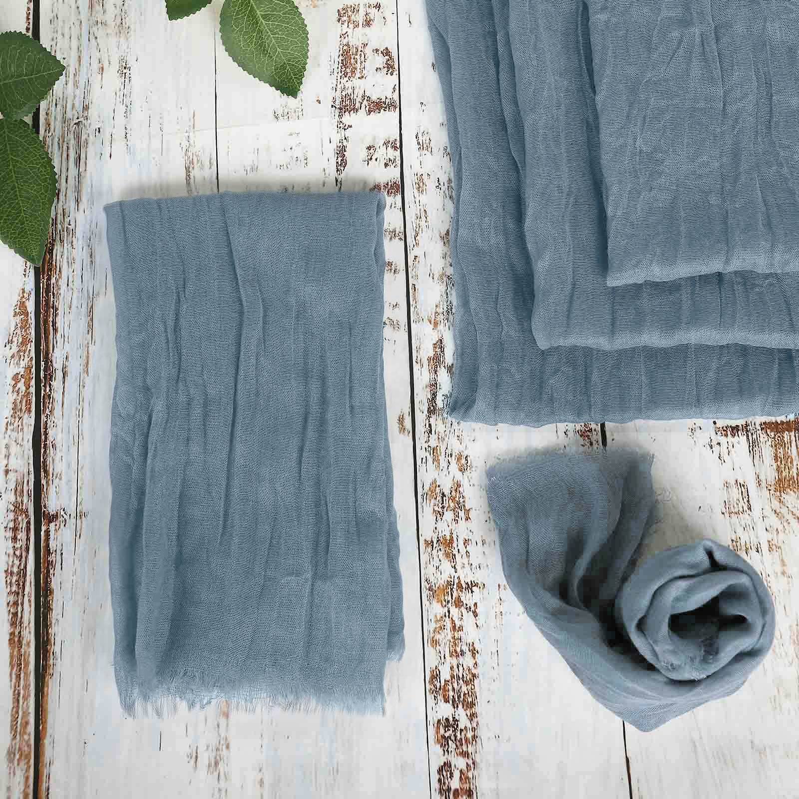 5 Pack Gauze Cheesecloth 24"x19" Napkins Dusty Blue Reusable Dinner Napkins