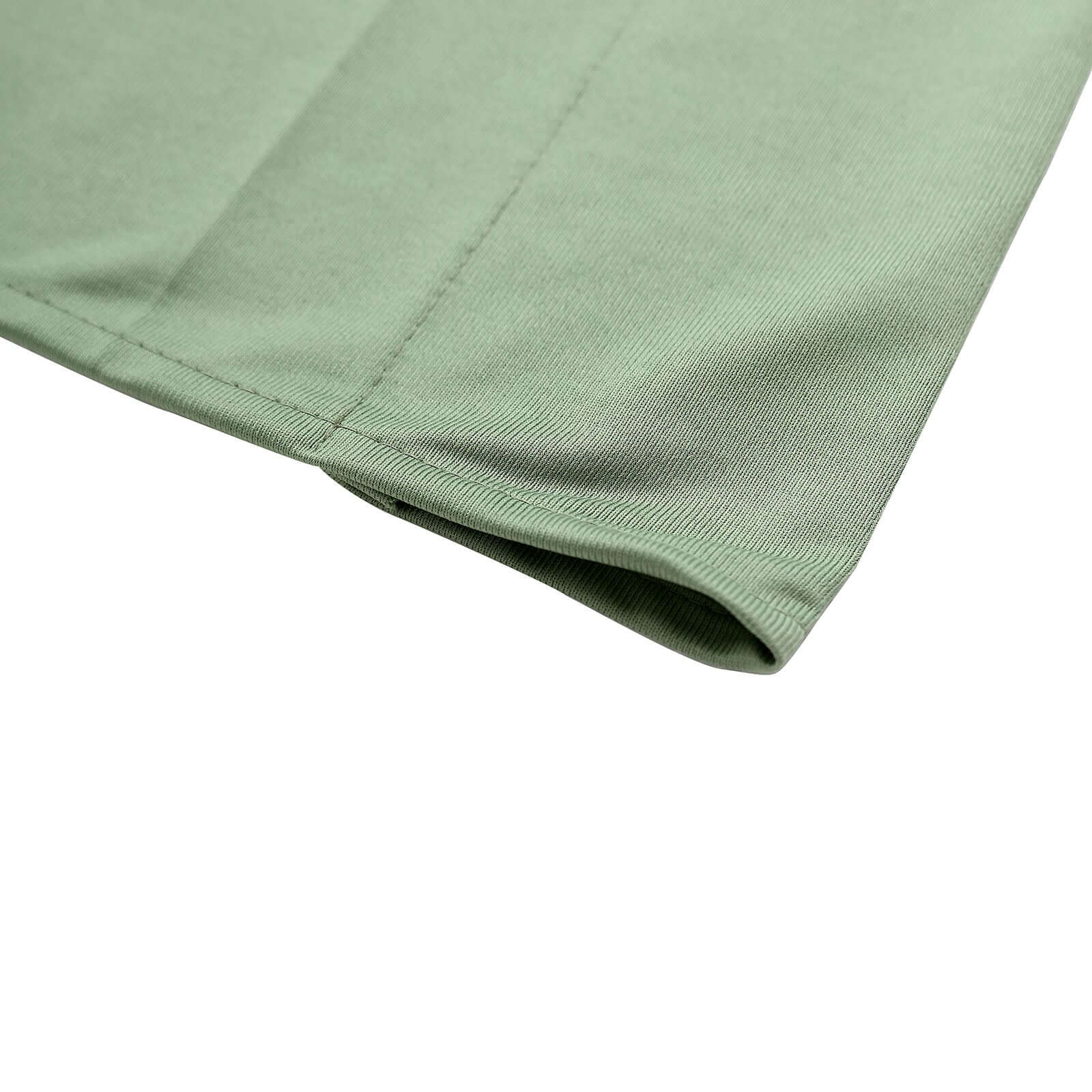 2 Pack Dusty Sage Green Scuba Polyester Event Curtain Drapes, Durable Flame Resistant Backdrop Event Panels Wrinkle Free with Rod Pockets - 10ftx10ft