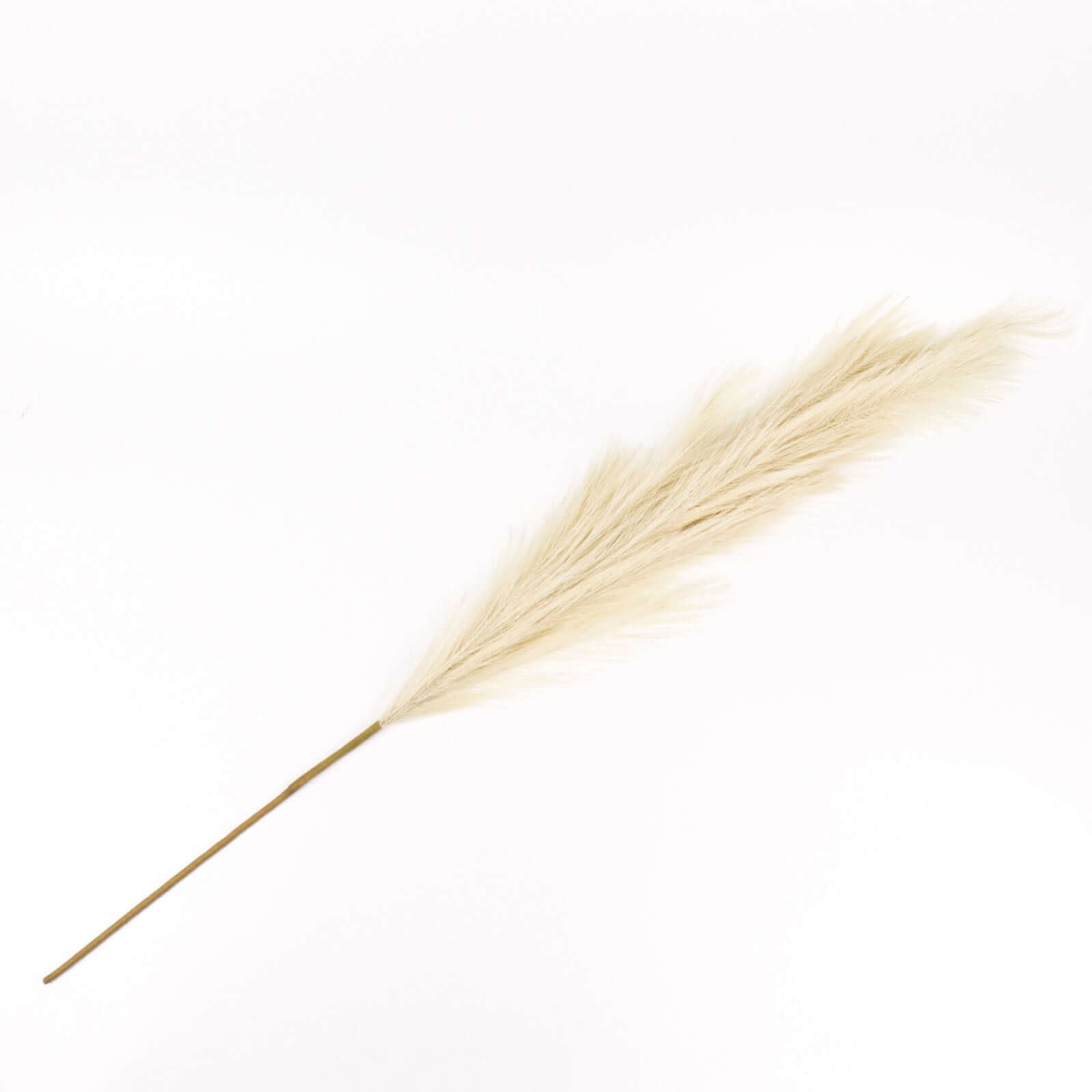 3 Stems Artificial Pampas Grass Decor Cream - Soft Realistic Faux Ornamental Grass Branches for Rustic Boho Chic Backdrops Floral Styling & Vase Displays 44"